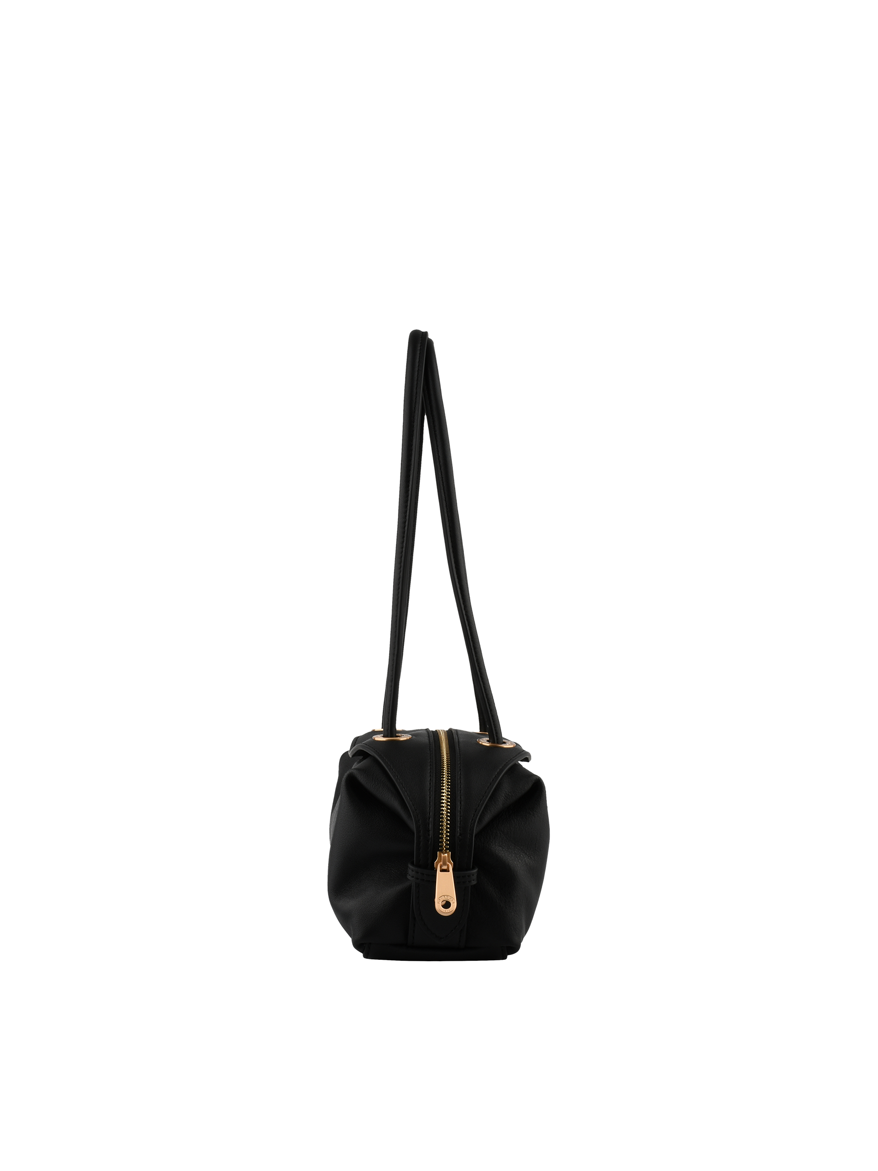Sac porté épaule en cuir de vachette POURCHET Noir