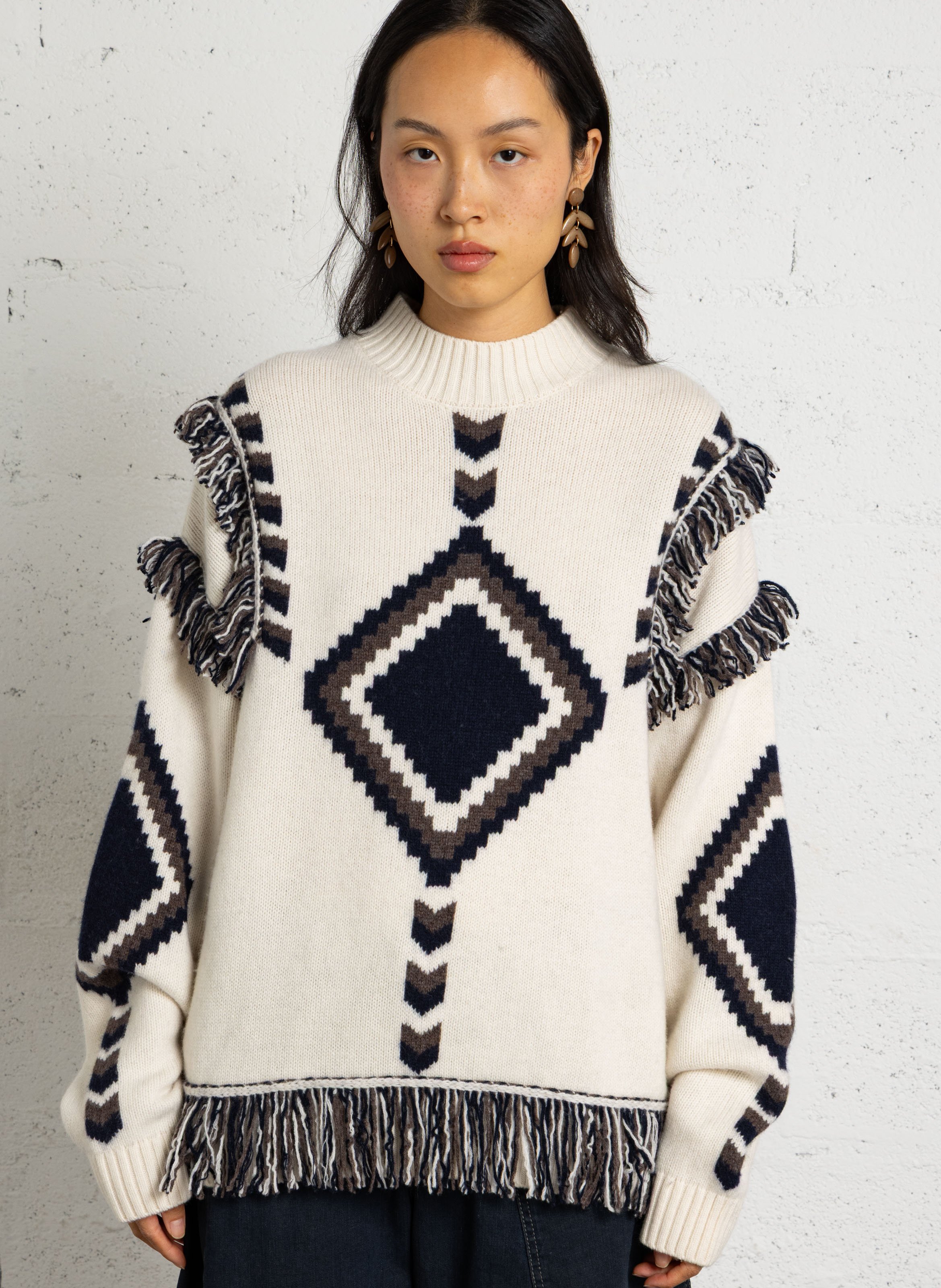 Round-neck wool sweater BERENICE