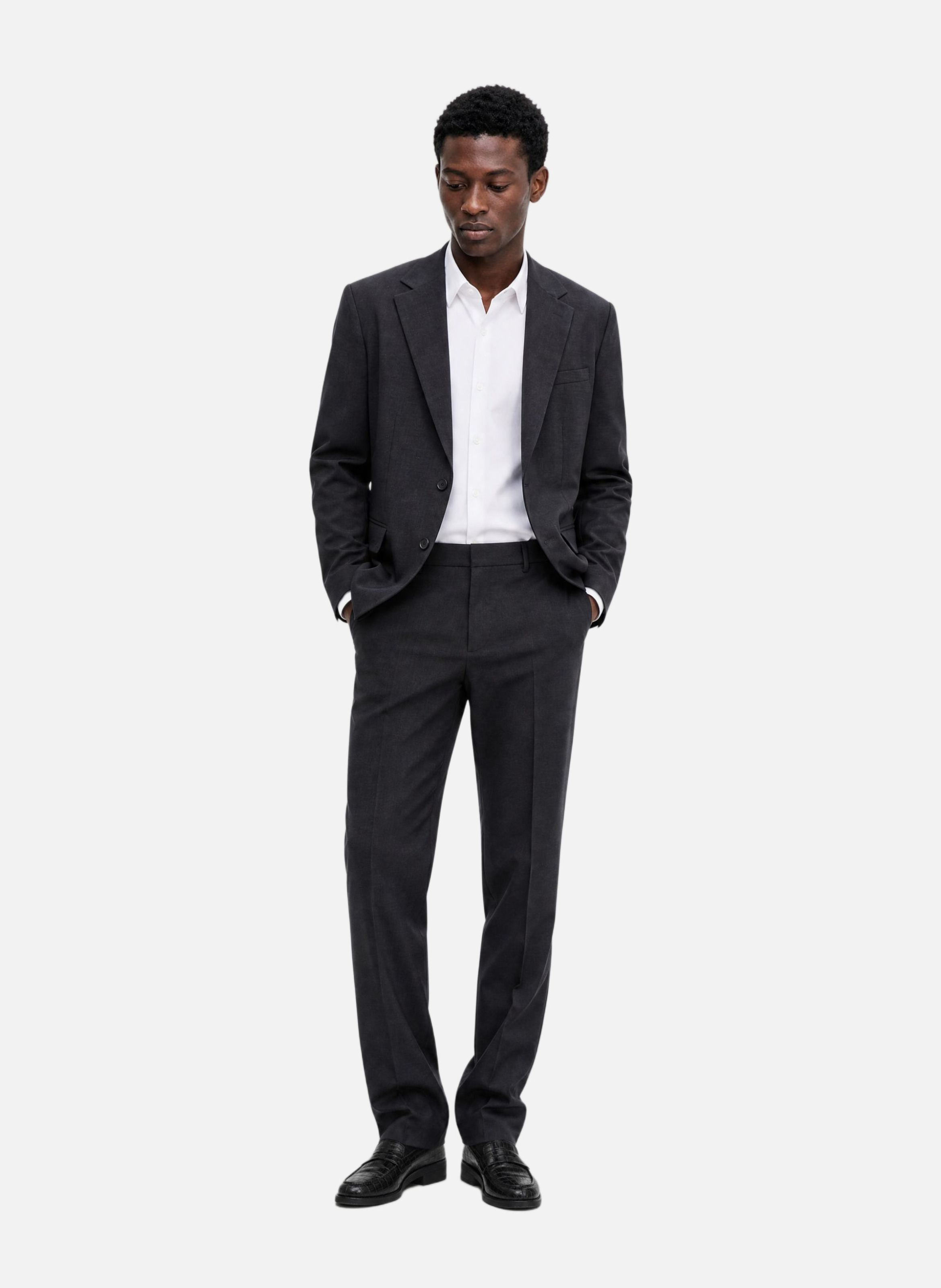 Straight wool suit trousers THE KOOPLES Grey