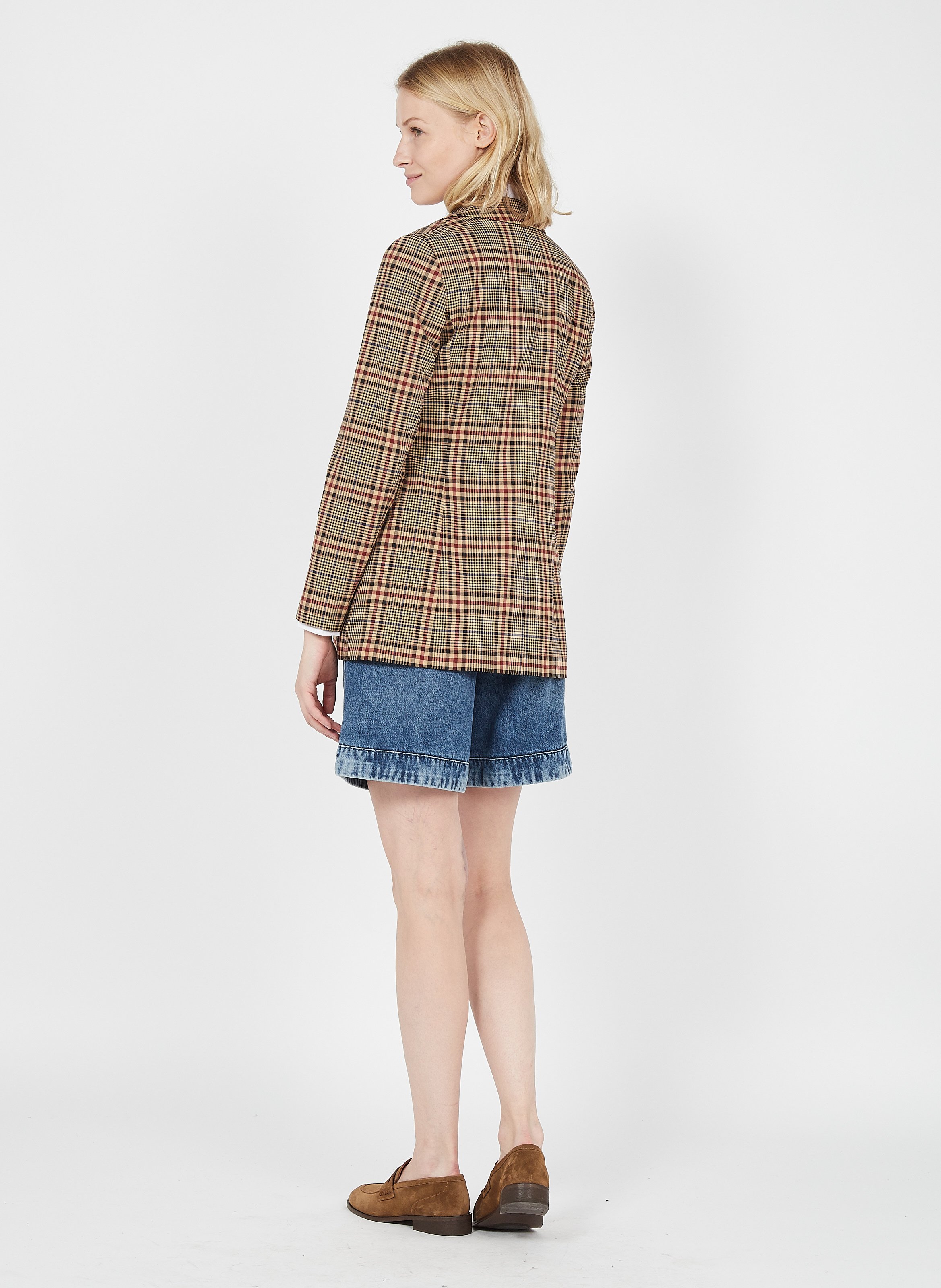 Checked jacket with tailored collar MAX&Co. Beige