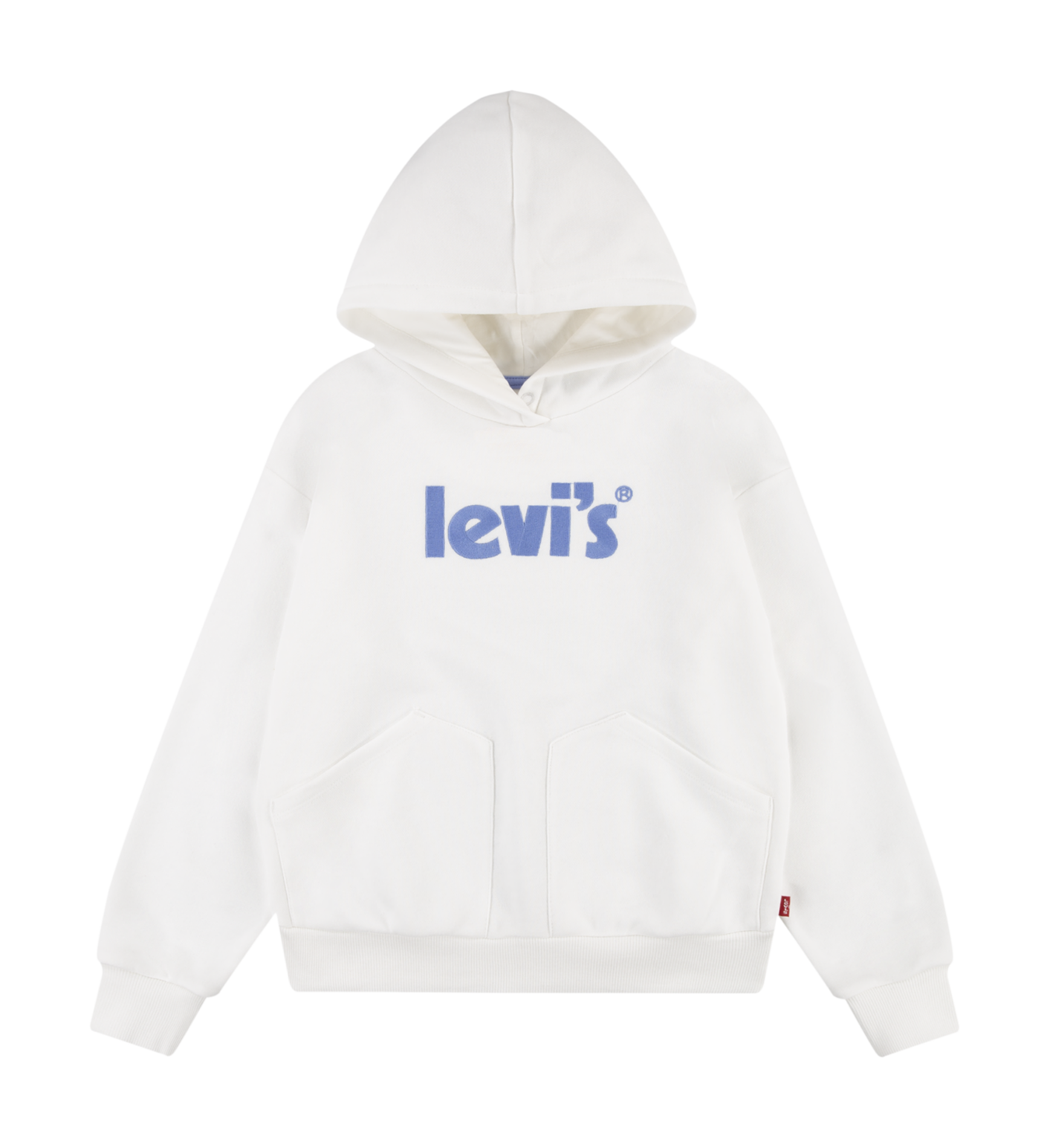 Cotton-blend hoodie with printed logo LEVI'S KIDS White