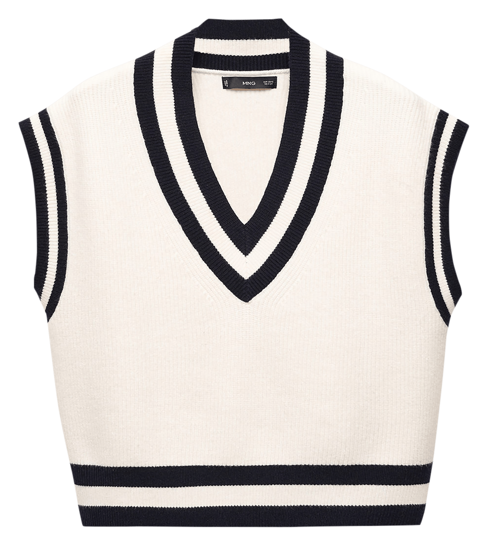 Short V-neck jumper BeigeMANGO