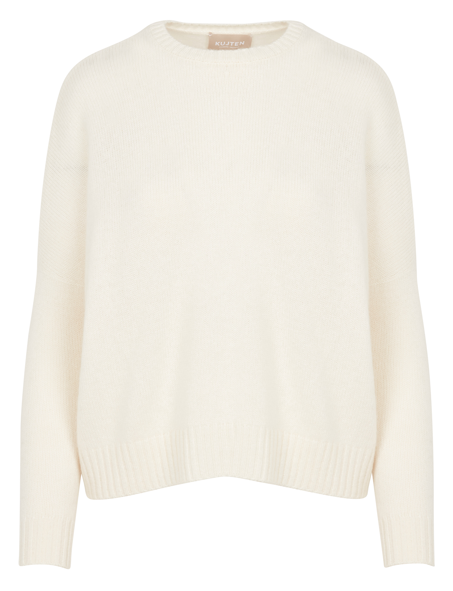 Pull col rond oversize en cachemire KUJTEN Blanc