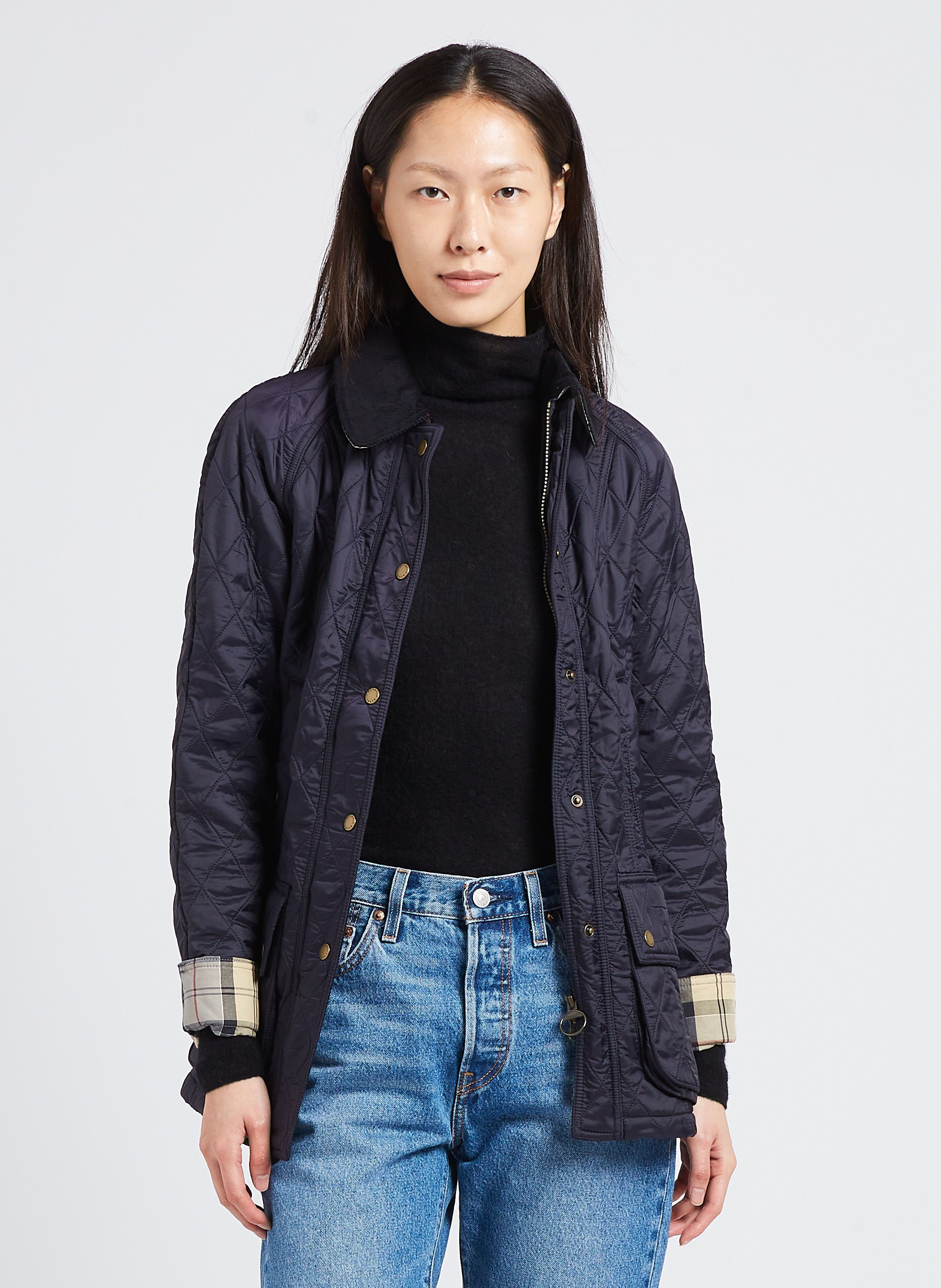 Fitted quilted store jacket womens