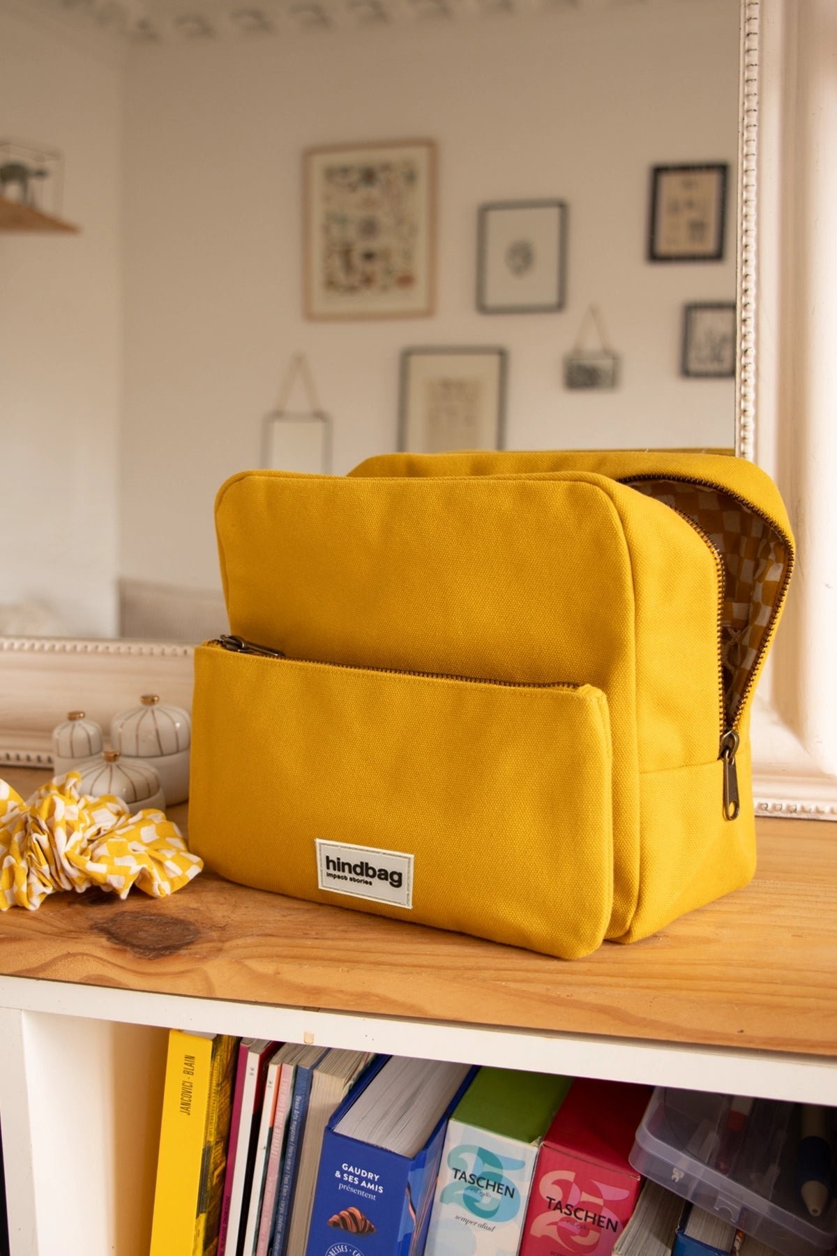 Cotton toiletry bag Yellow