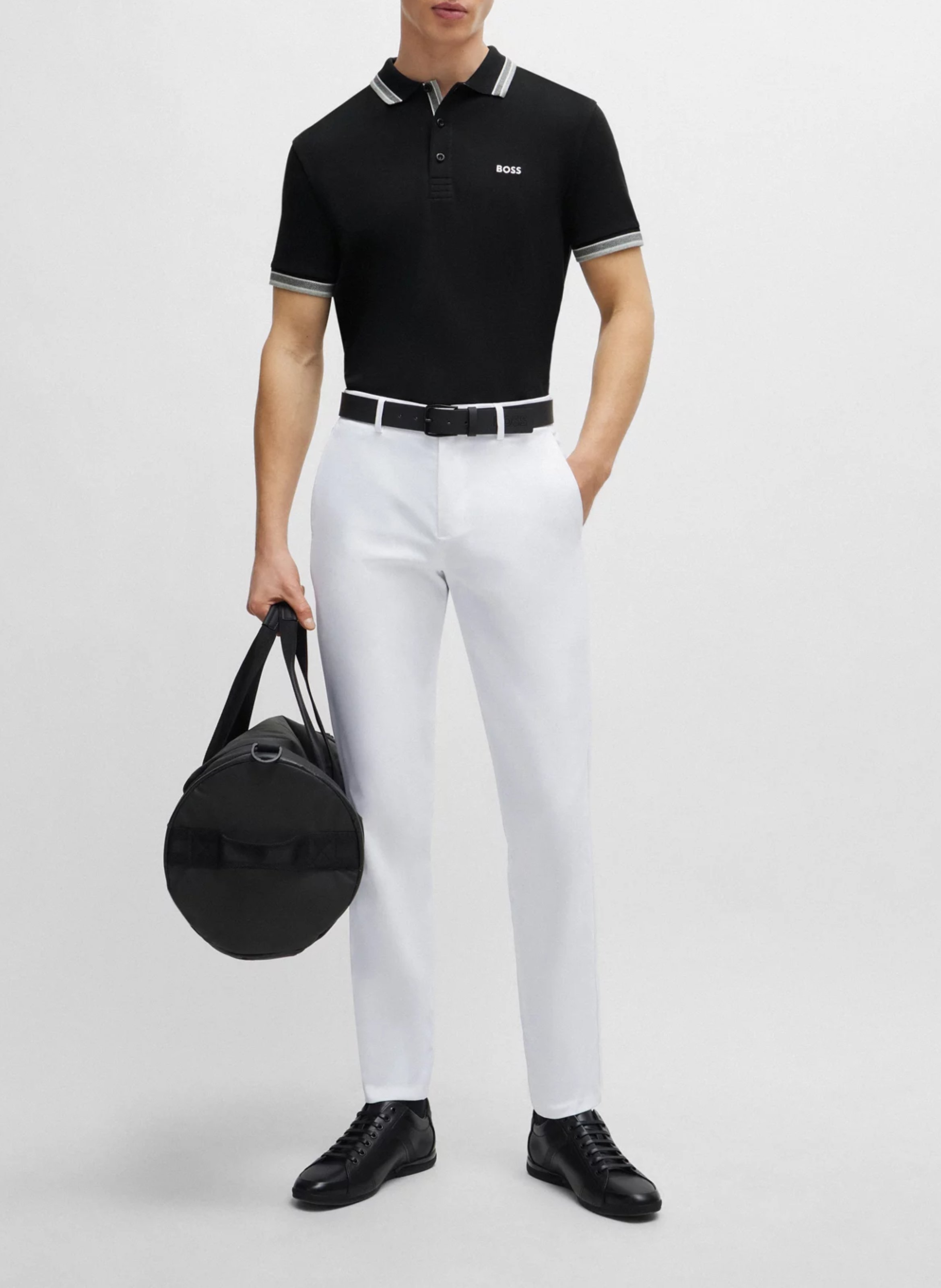 Regular-fit cotton polo shirt BOSS Black