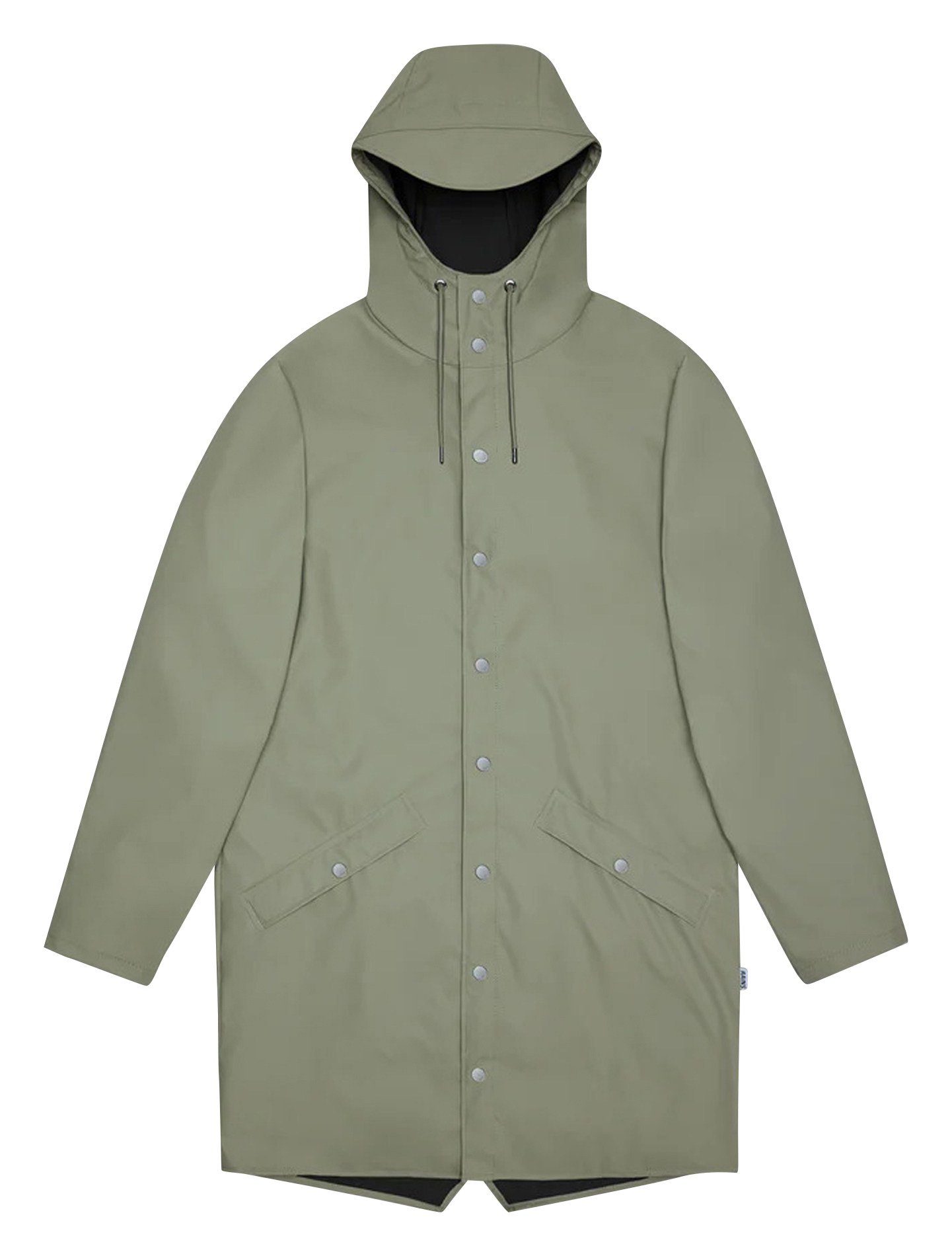 High-neck hooded parka RAINS Green