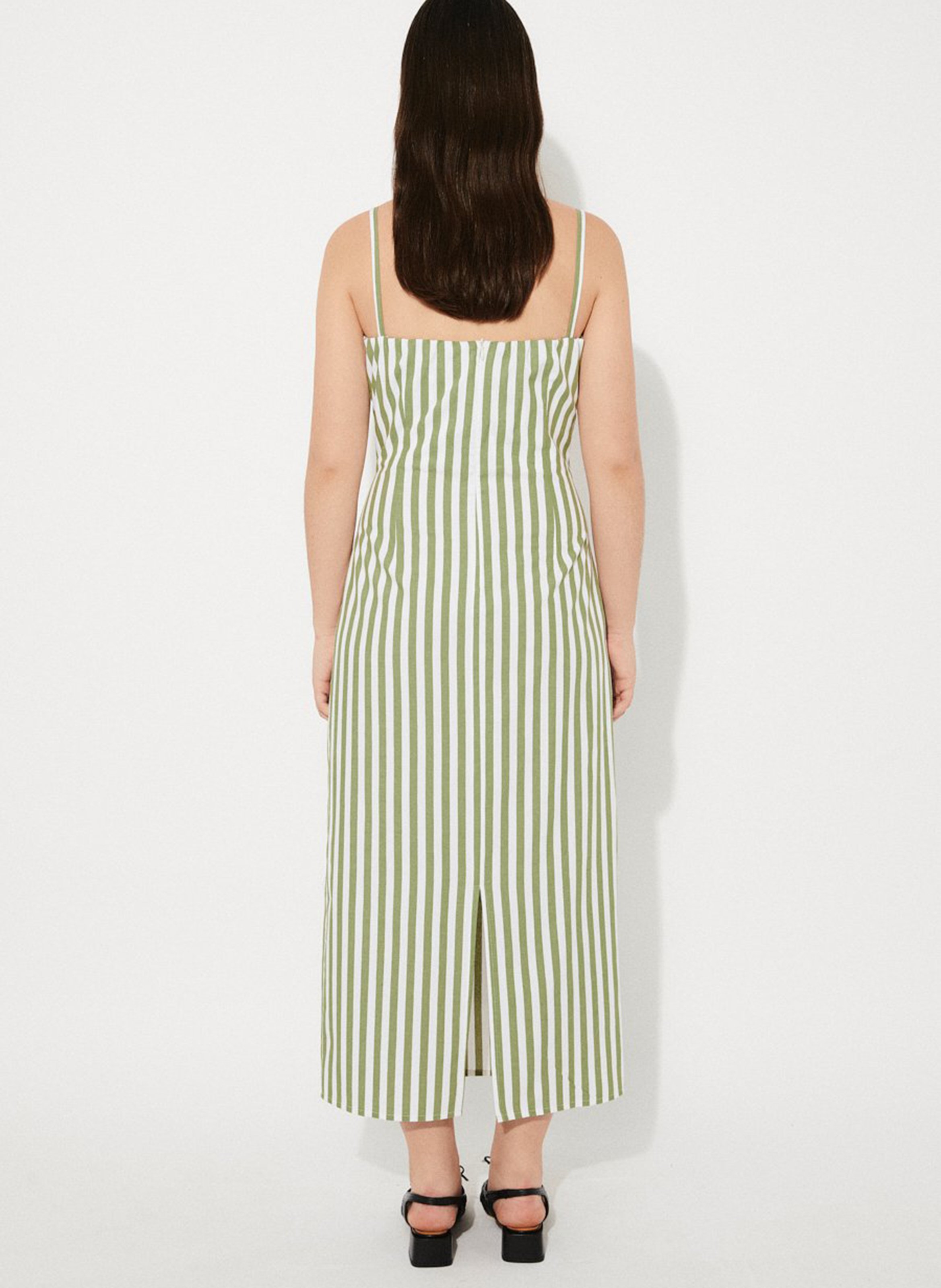 Robe midi en coton recyclé RITA ROW Vert