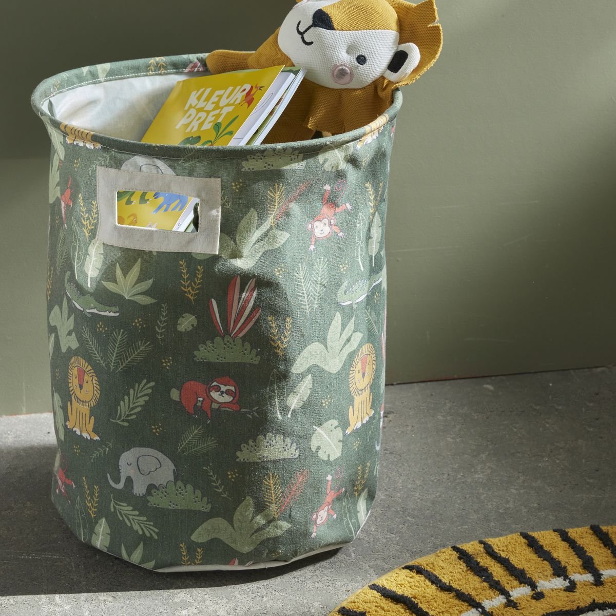 Extra Large Round Storage Basket FACTORY Green