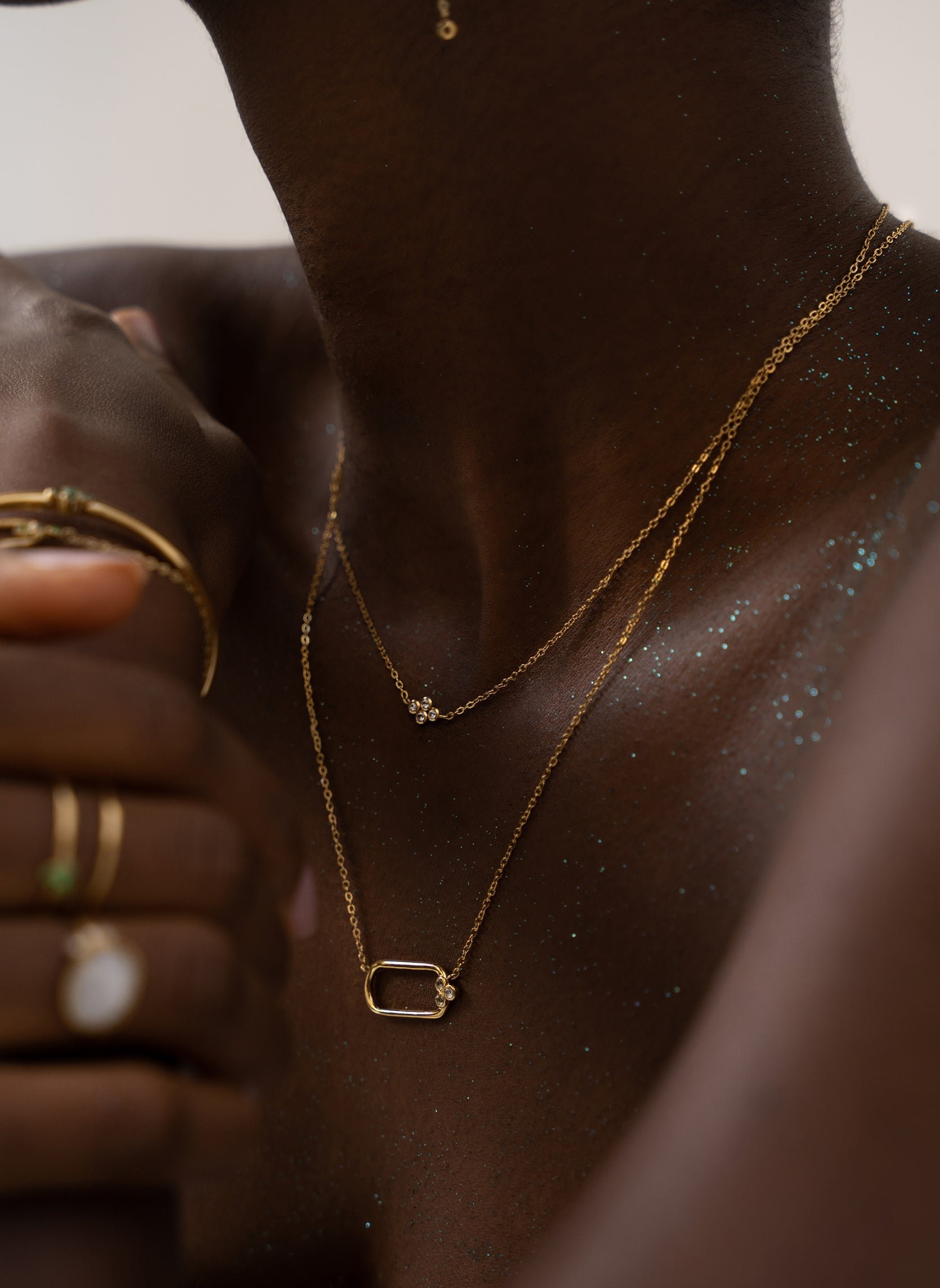 Ouranos chain necklace AEC Paris White