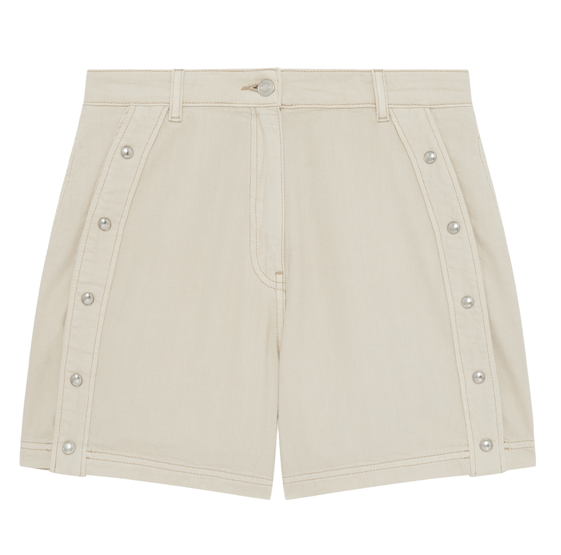 Straight cotton-blend shorts IRO Beige