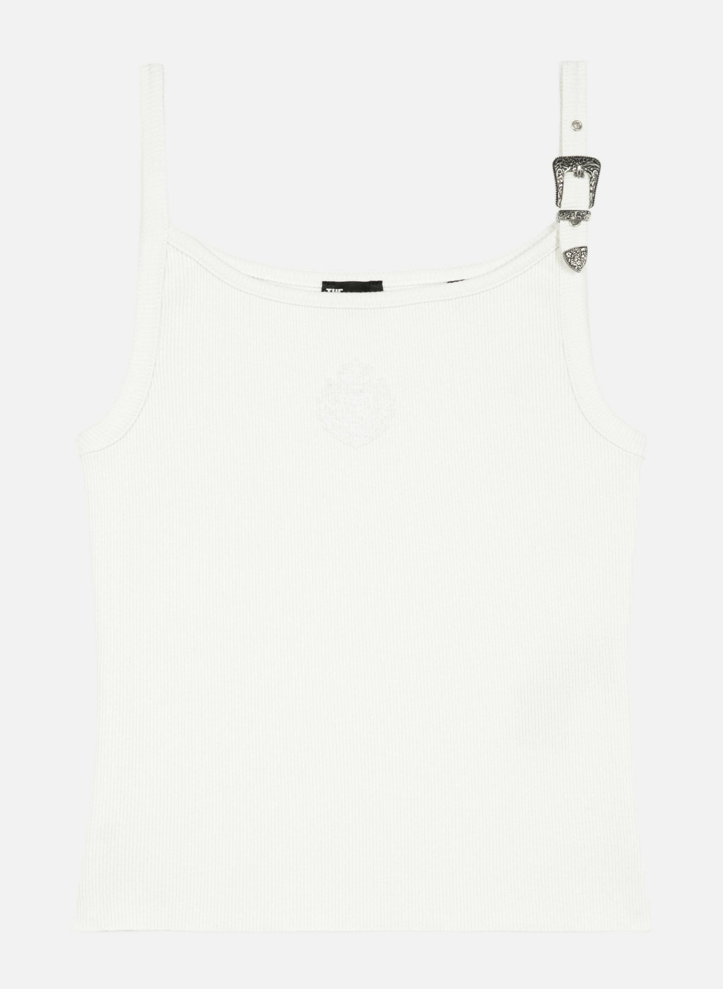 Ribbed Fitted Tank Top THE KOOPLES Beige