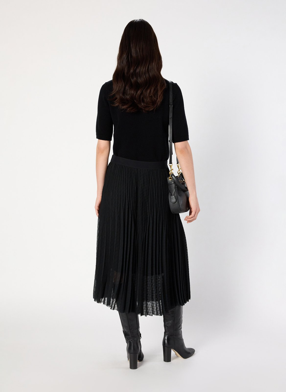 Jupe midi plissée GERARD DAREL Noir