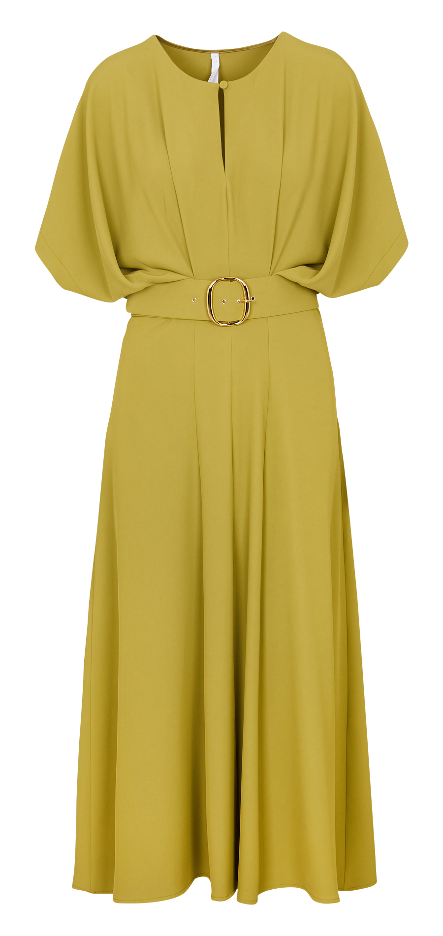 Long fitted round-neck dress IMPERIAL Yellow
