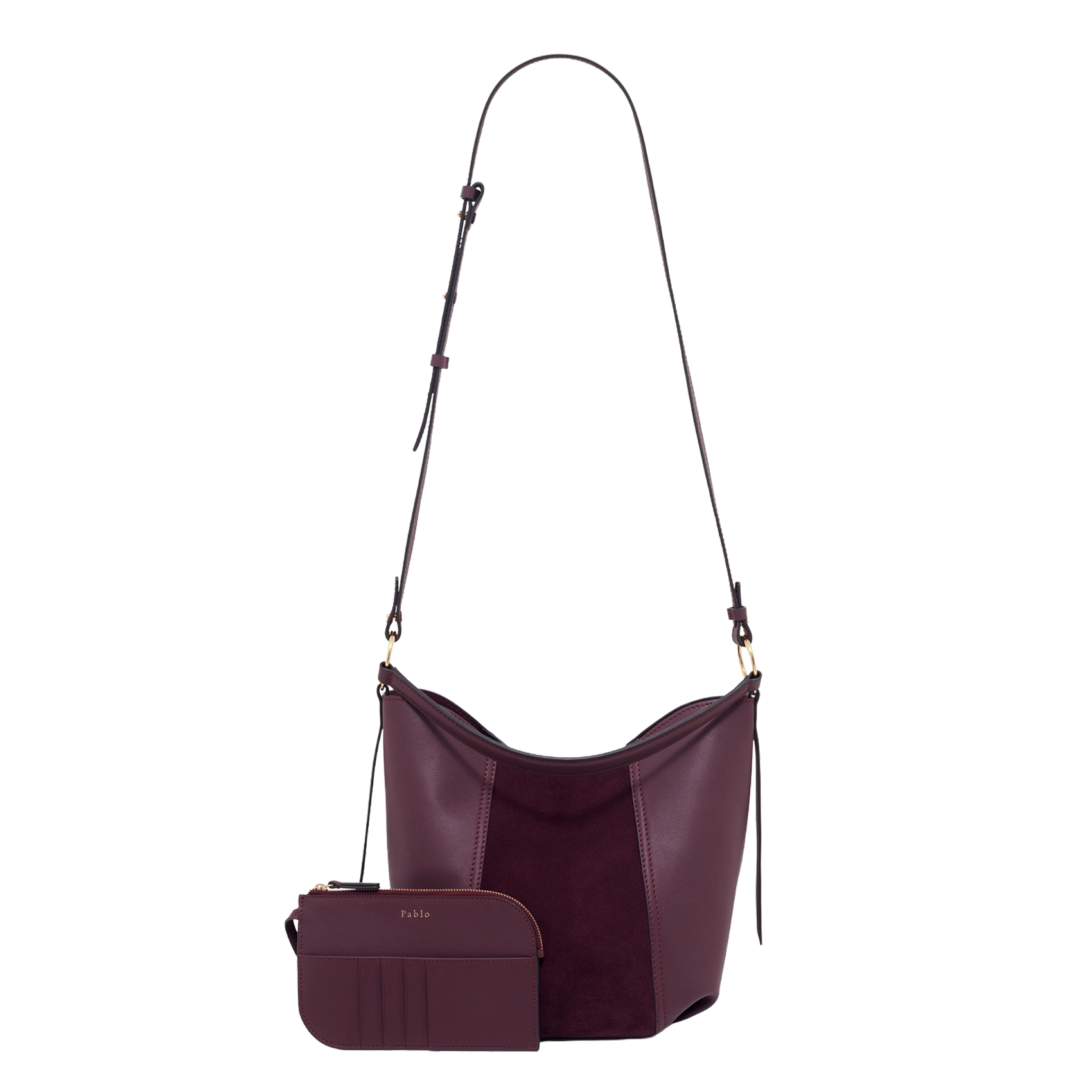 Corina leather bucket bag PABLO Red