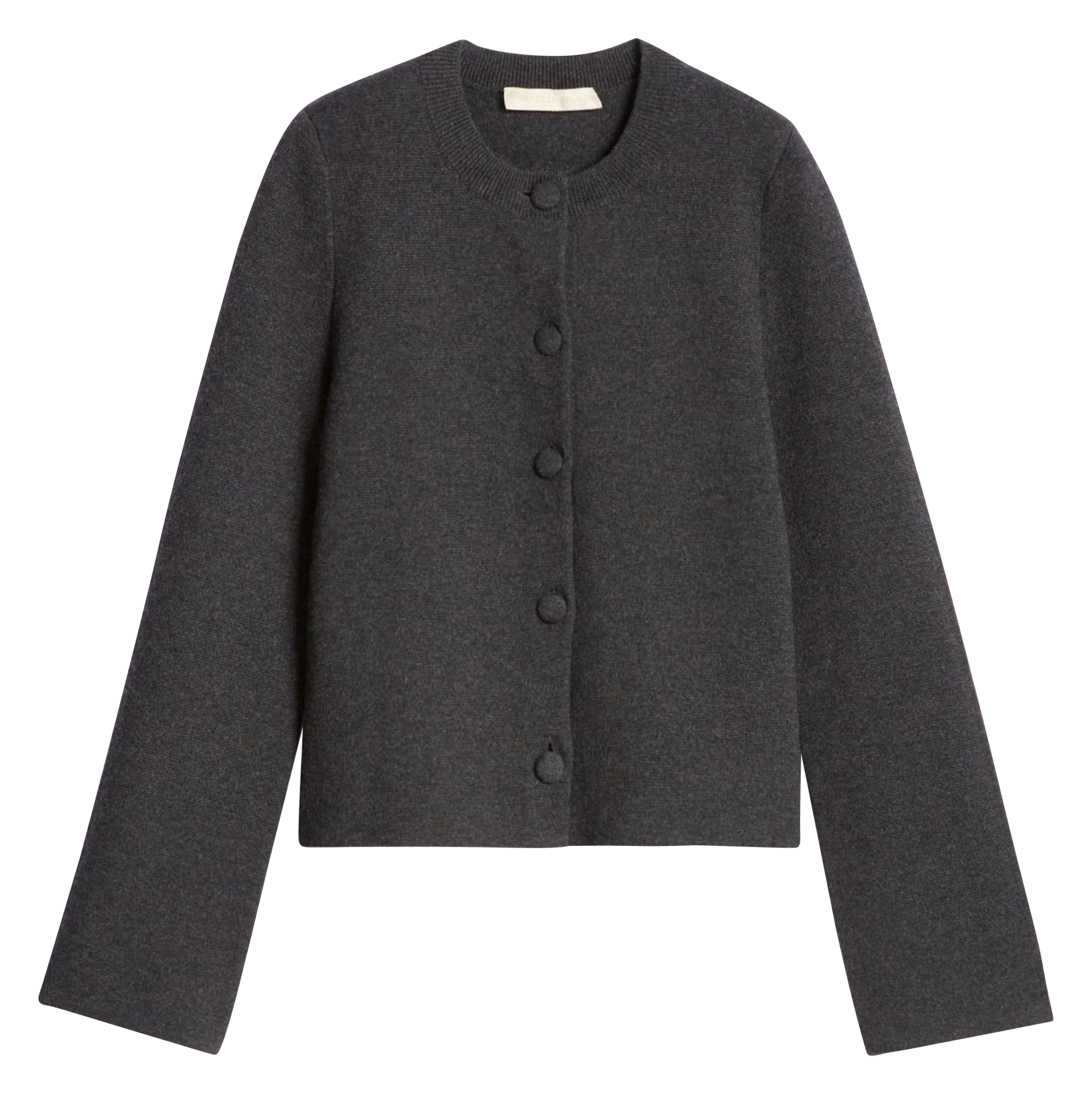 Gilet col rond en laine mélangée VANESSA BRUNO Gris