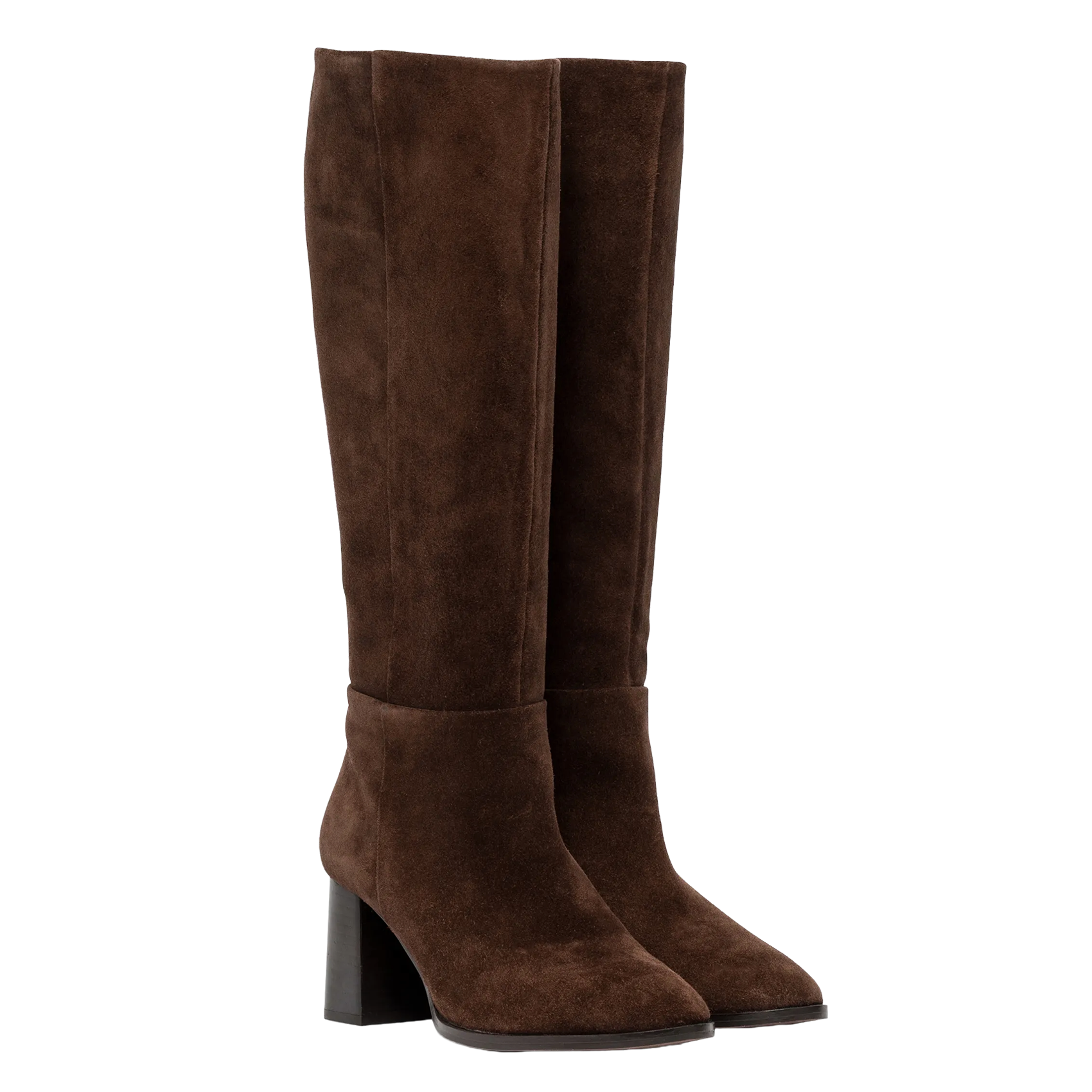 Velour leather high boots BOCAGE Brown