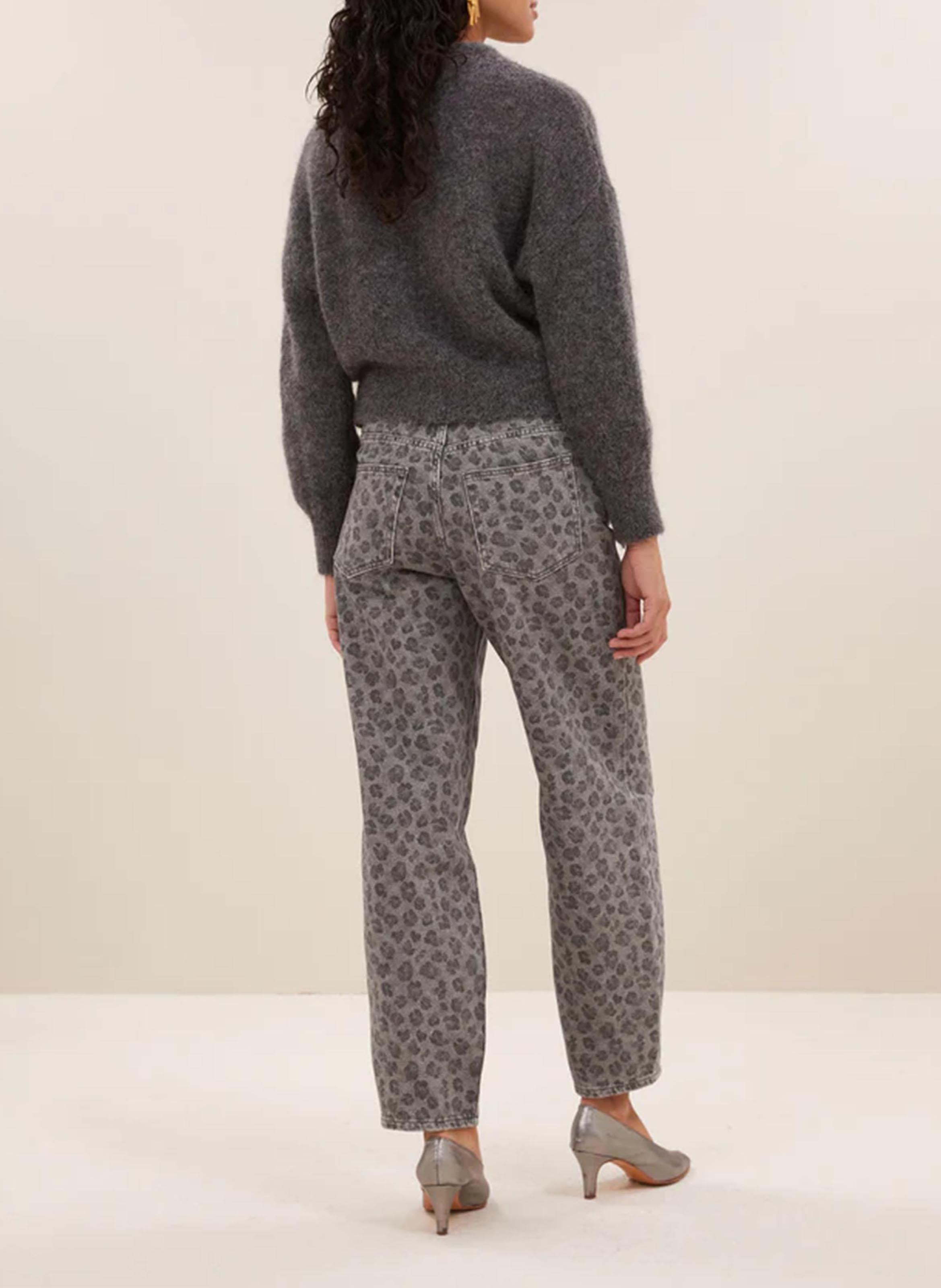 Wide jacquard trousers BY BAR Grey