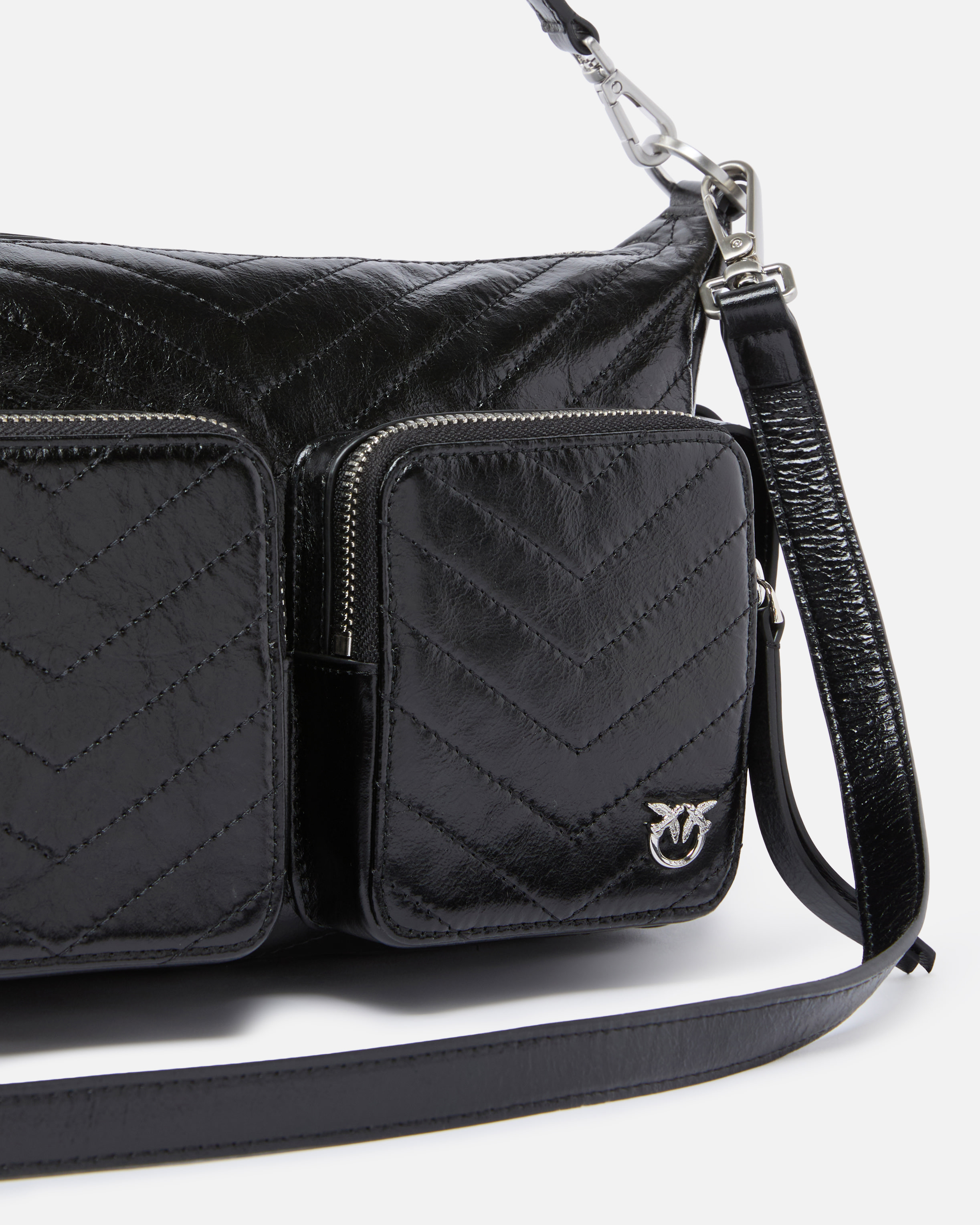 Medium cargo bag in leather with pockets PINKO Multicolored