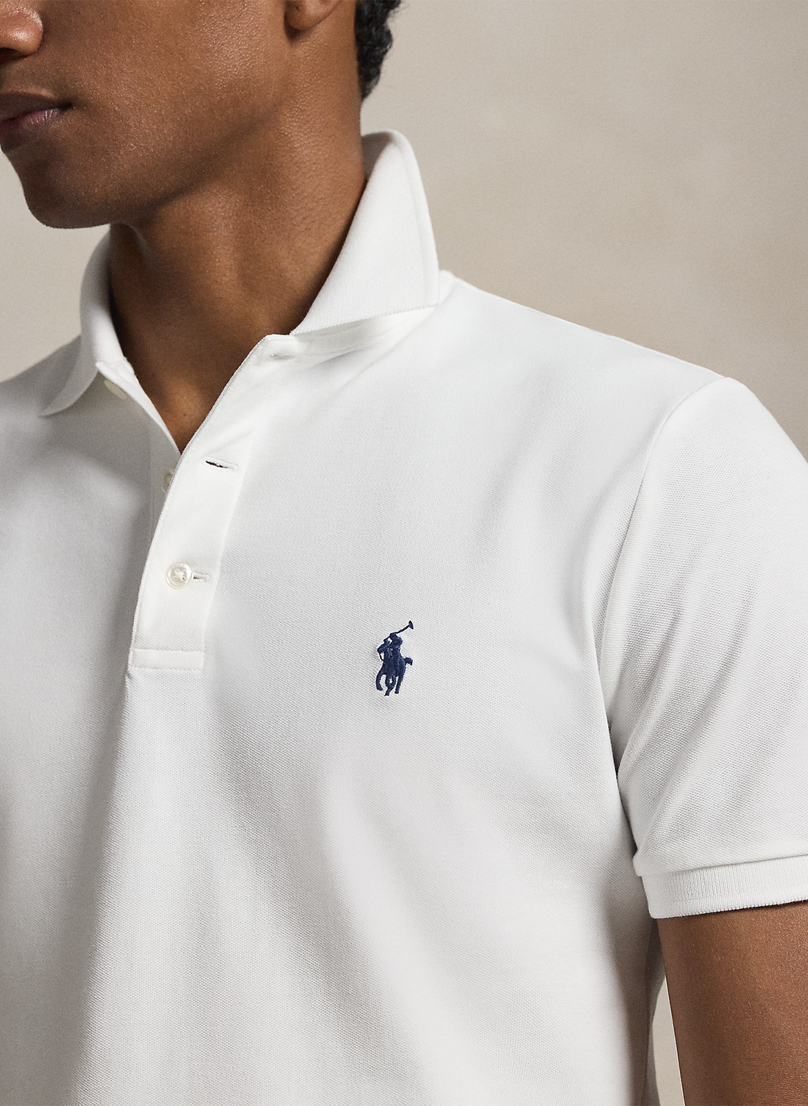 Slim-fit polo - katoenblend POLO RALPH LAUREN Wit