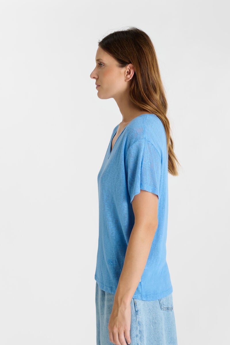 Tommy Badge T-shirt LE TEMPS DES CERISES Blue