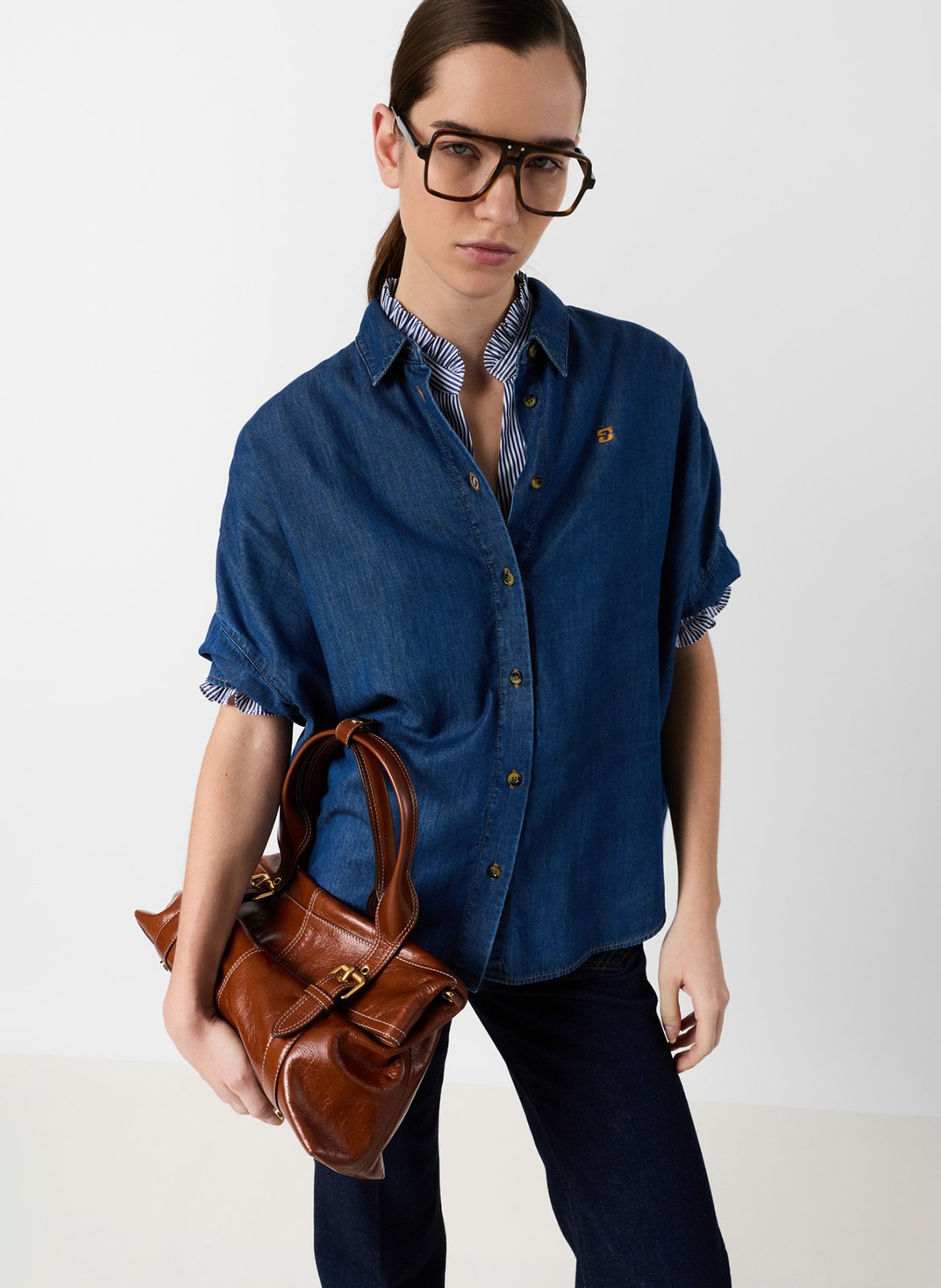 Cotton shirt with classic collar GERARD DAREL Blue