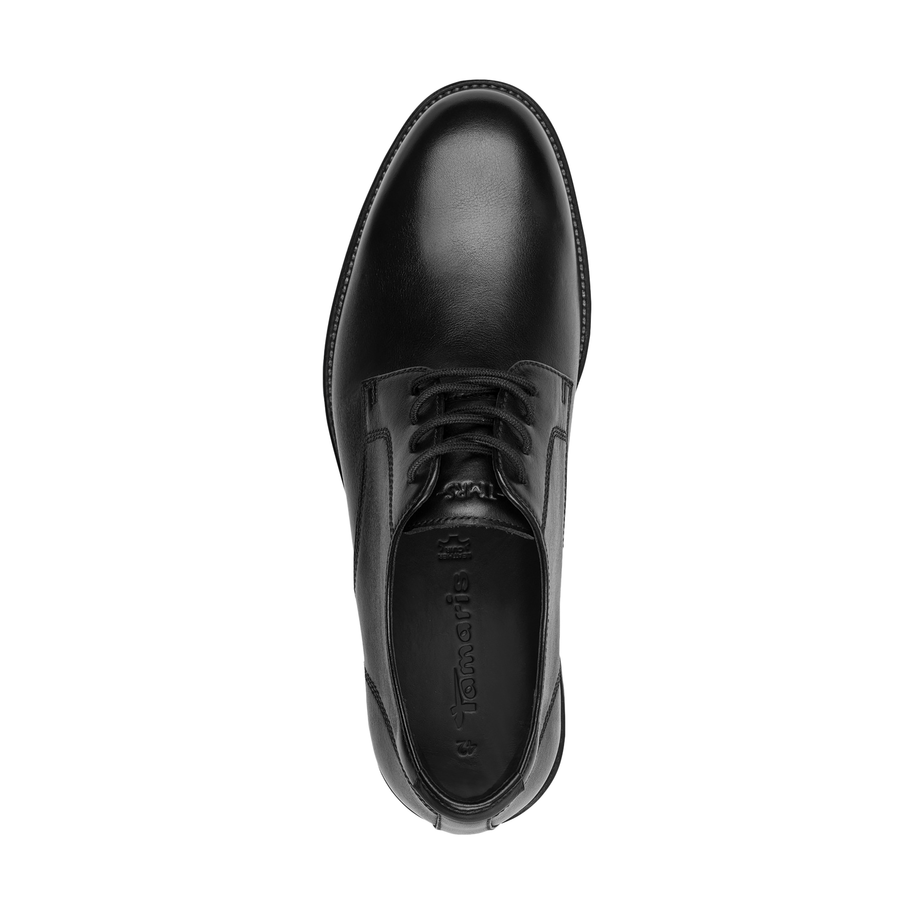 Leather Derby shoes TAMARIS Black