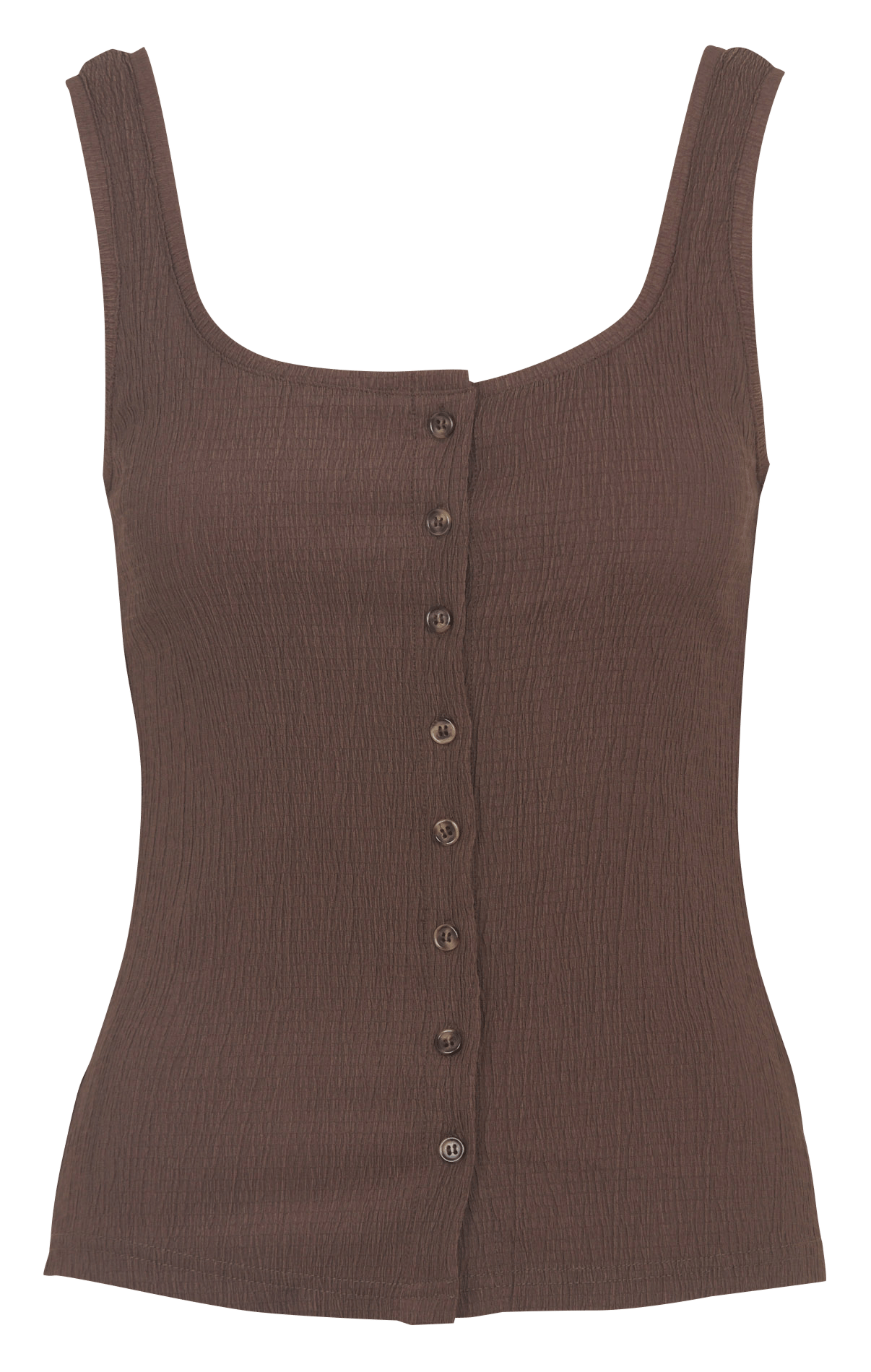 Round-neck stretch viscose top LA PETITE ETOILE Brown