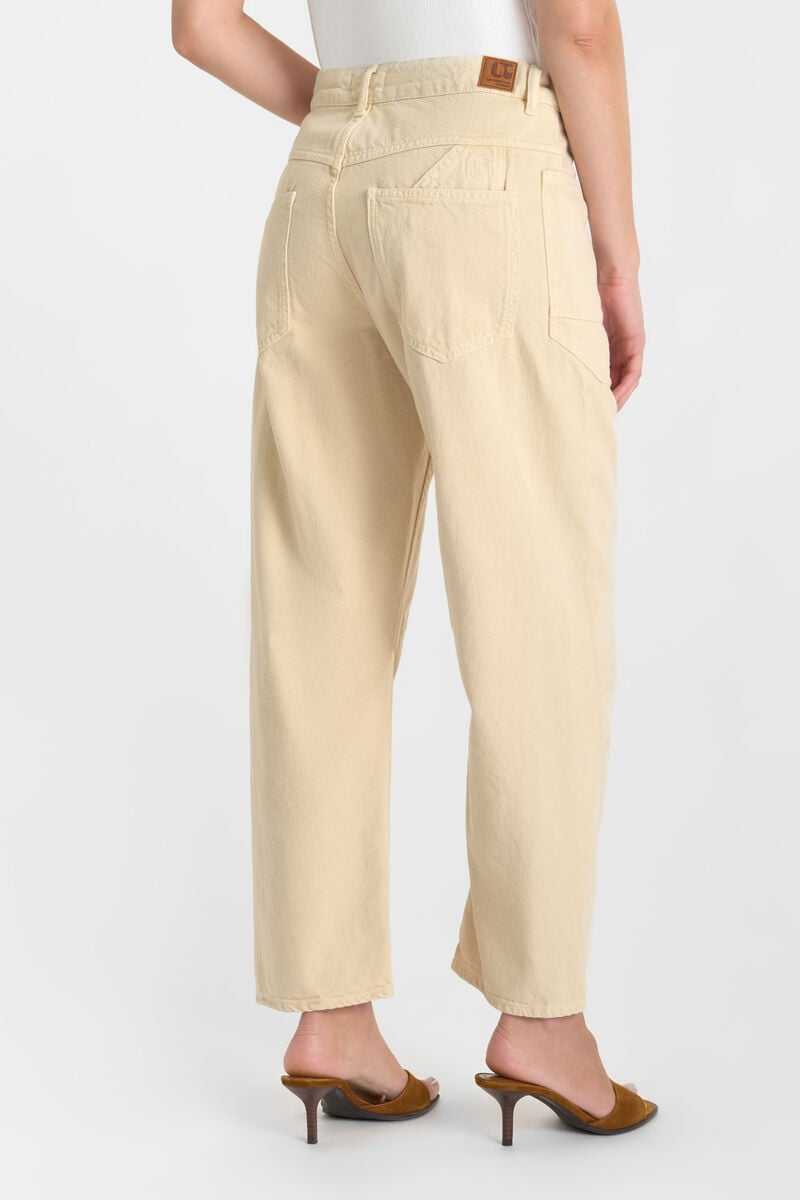 Loose jeans, wide leg, length 34 LE TEMPS DES CERISES Yellow