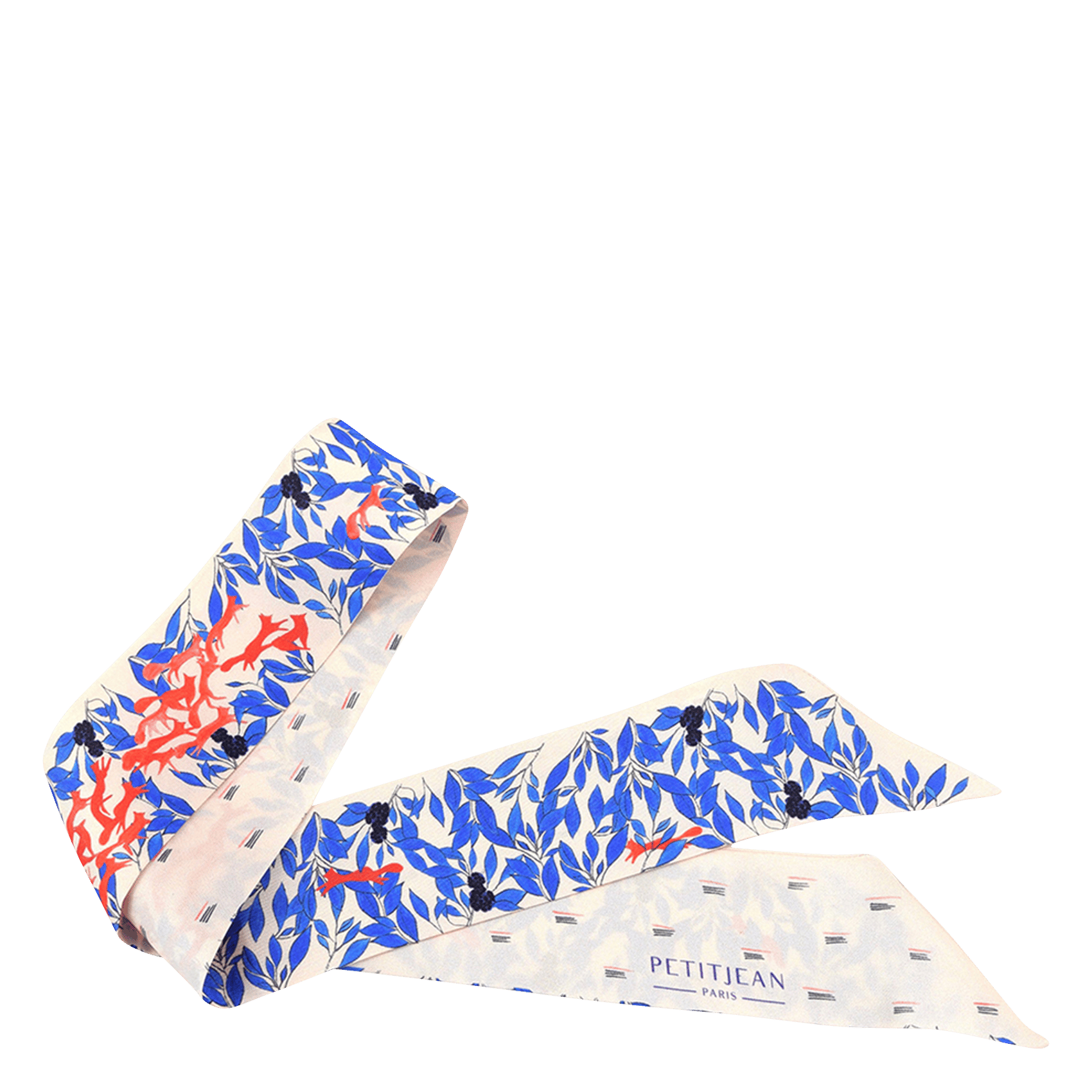 Bedruckter Seidenschal PETITJEAN PARIS Mehrfarbig