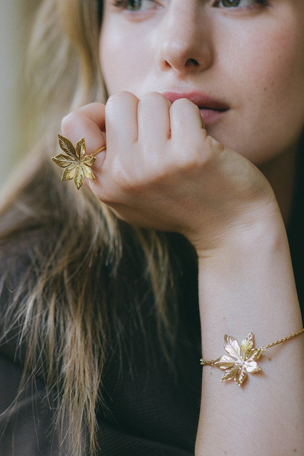 Maxi silver-plated flower ring MONSIEUR SIMONE Silver