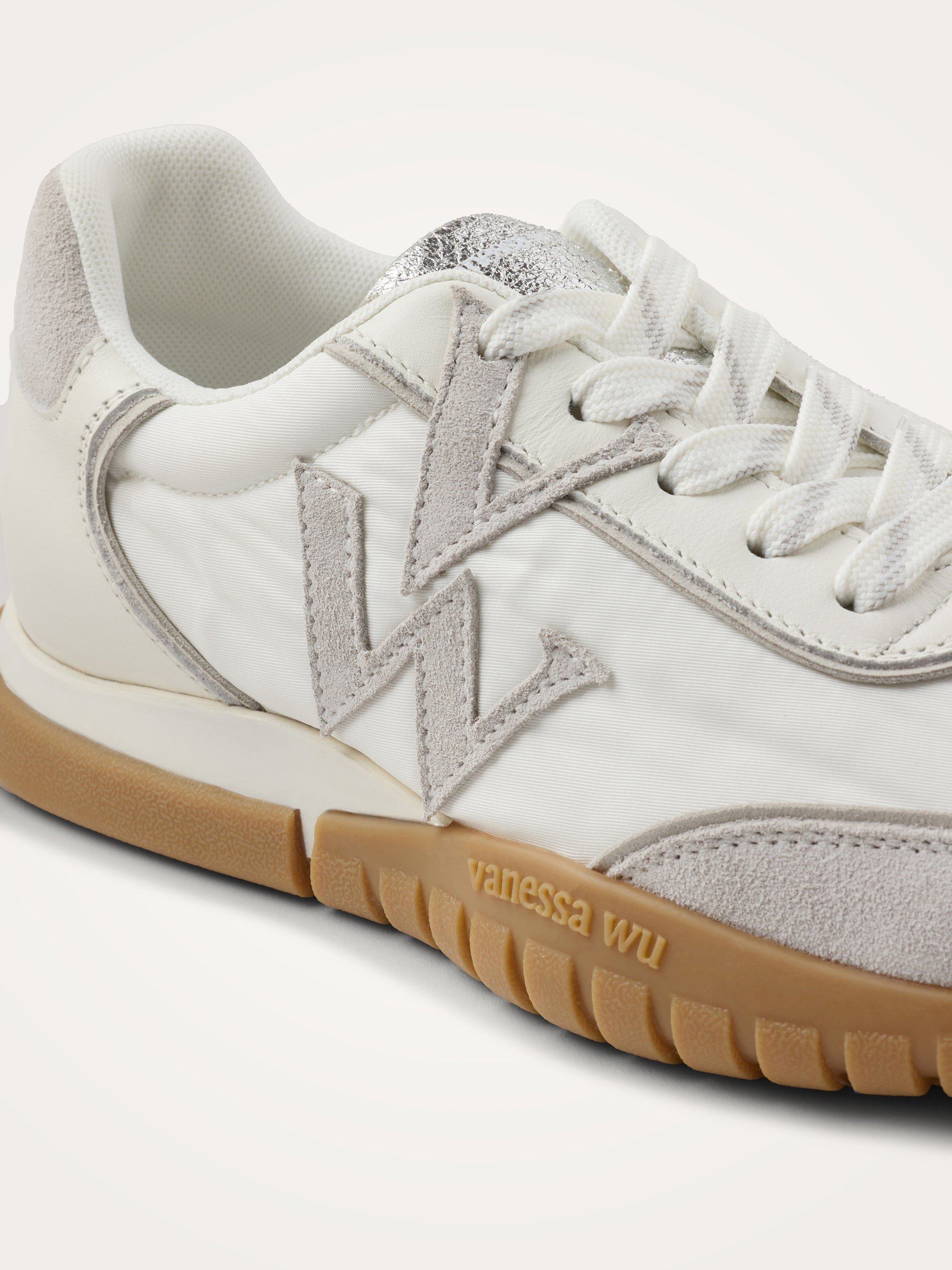 Sneakers with monogram on graphic sole VANESSA WU White