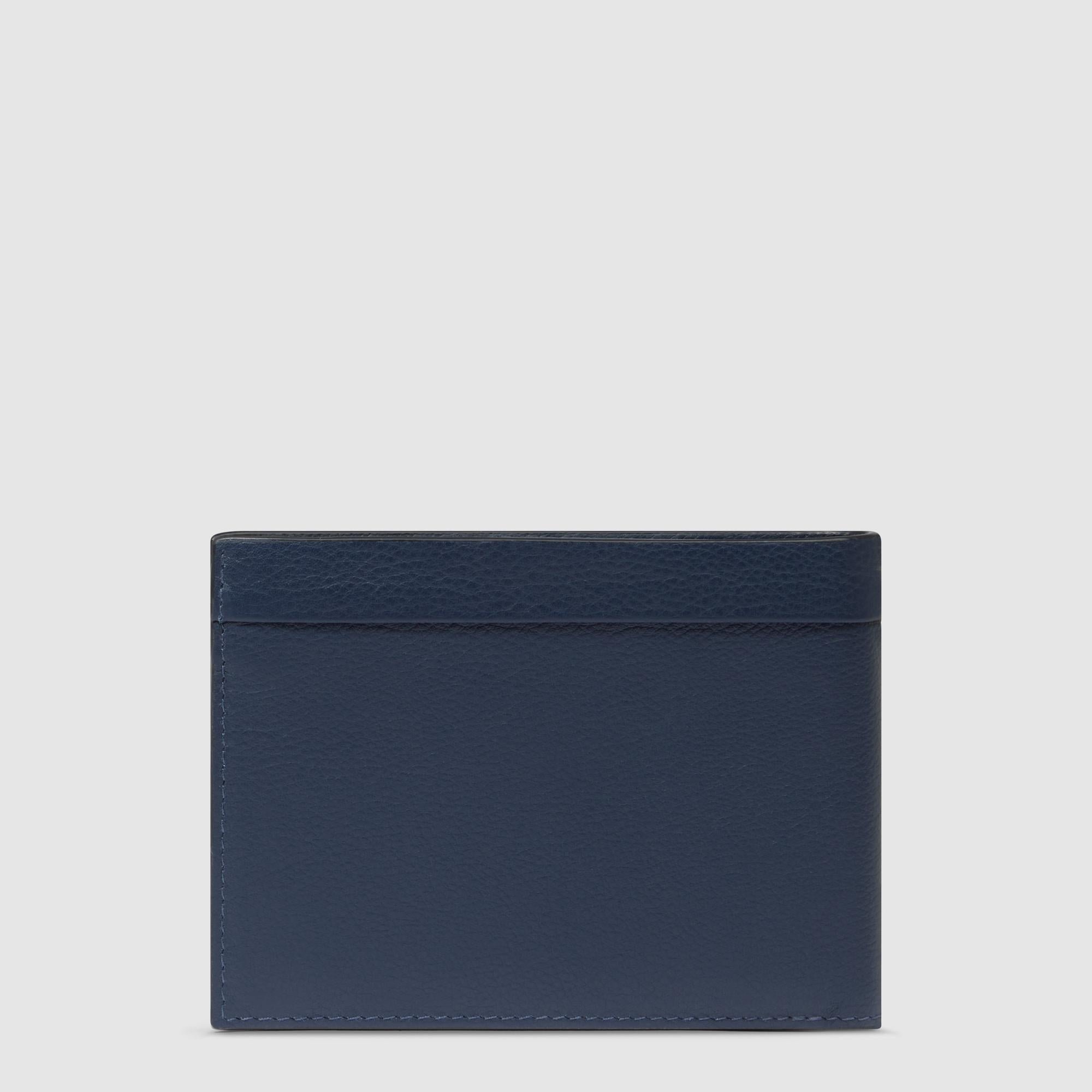 Babylon leather wallet PIQUADRO Blue