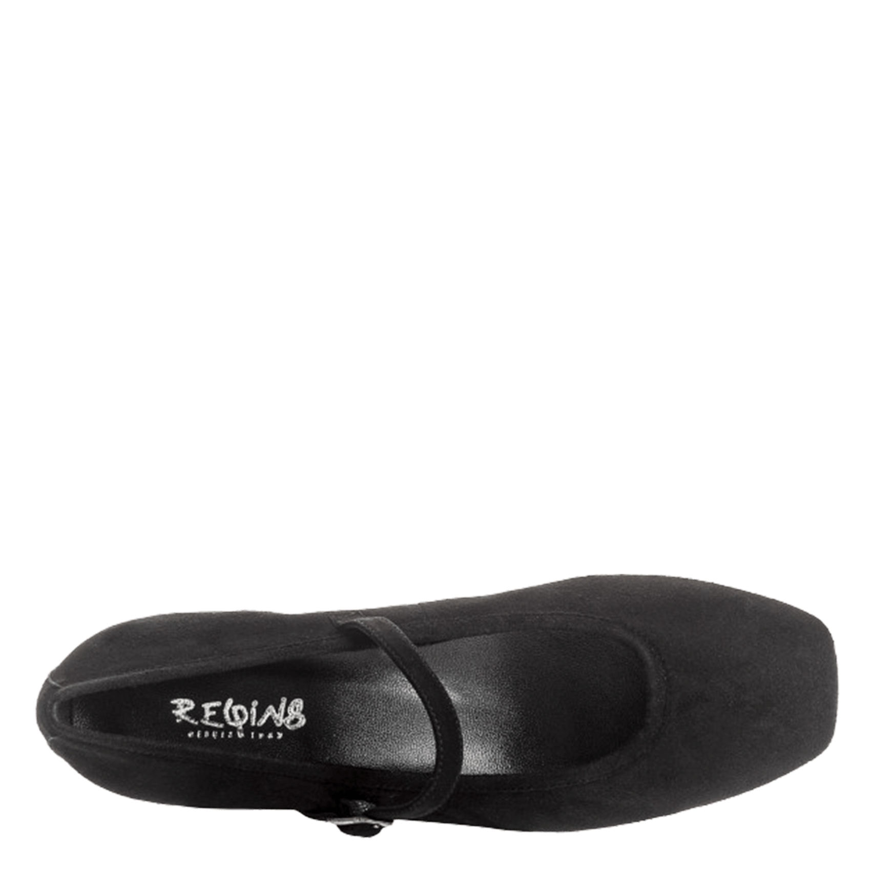 Babies à talons en cuir velours REQINS Noir