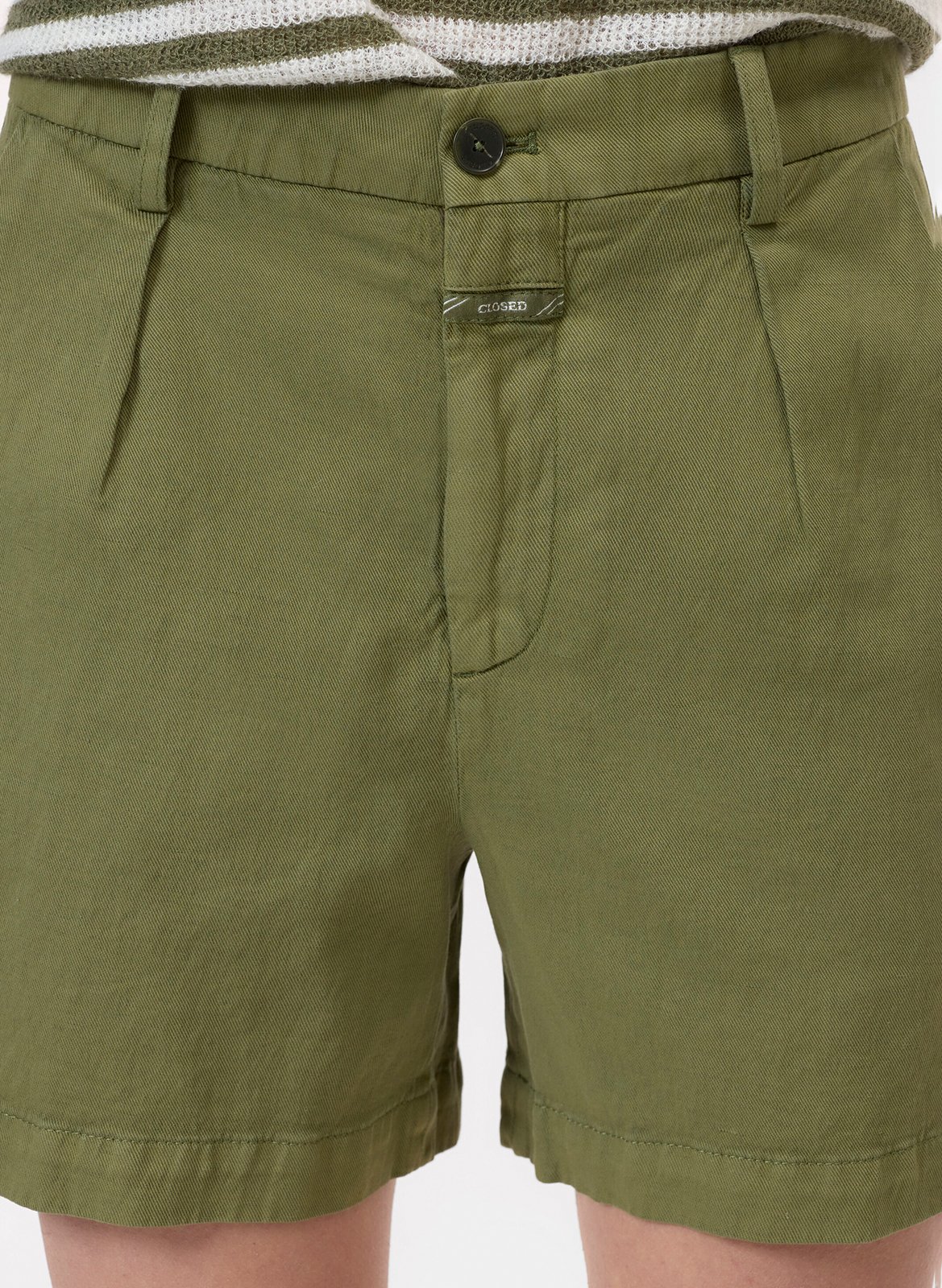 Corta grande plisada lisa CLOSED Verde