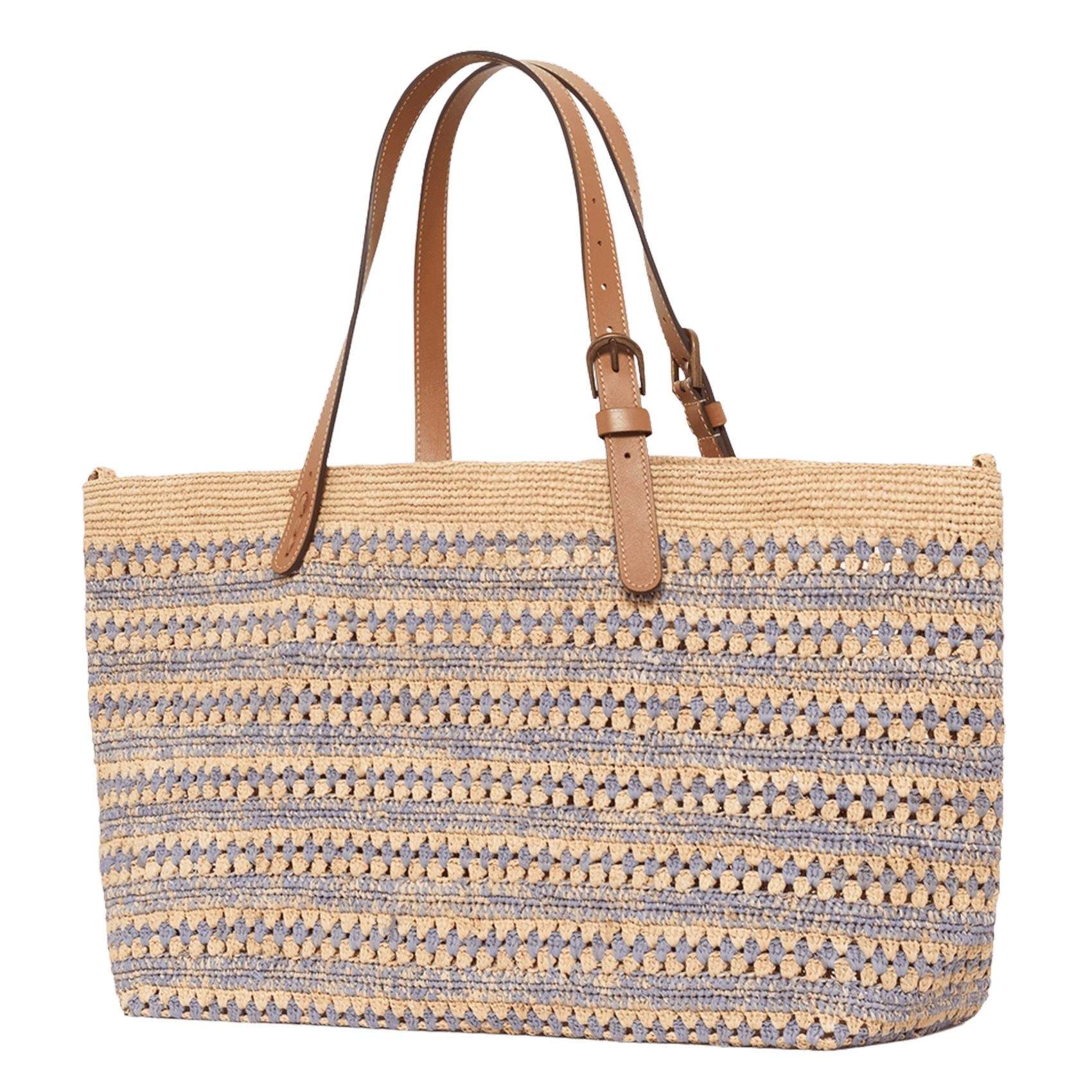 Cabas en raphia PABLO Bleu