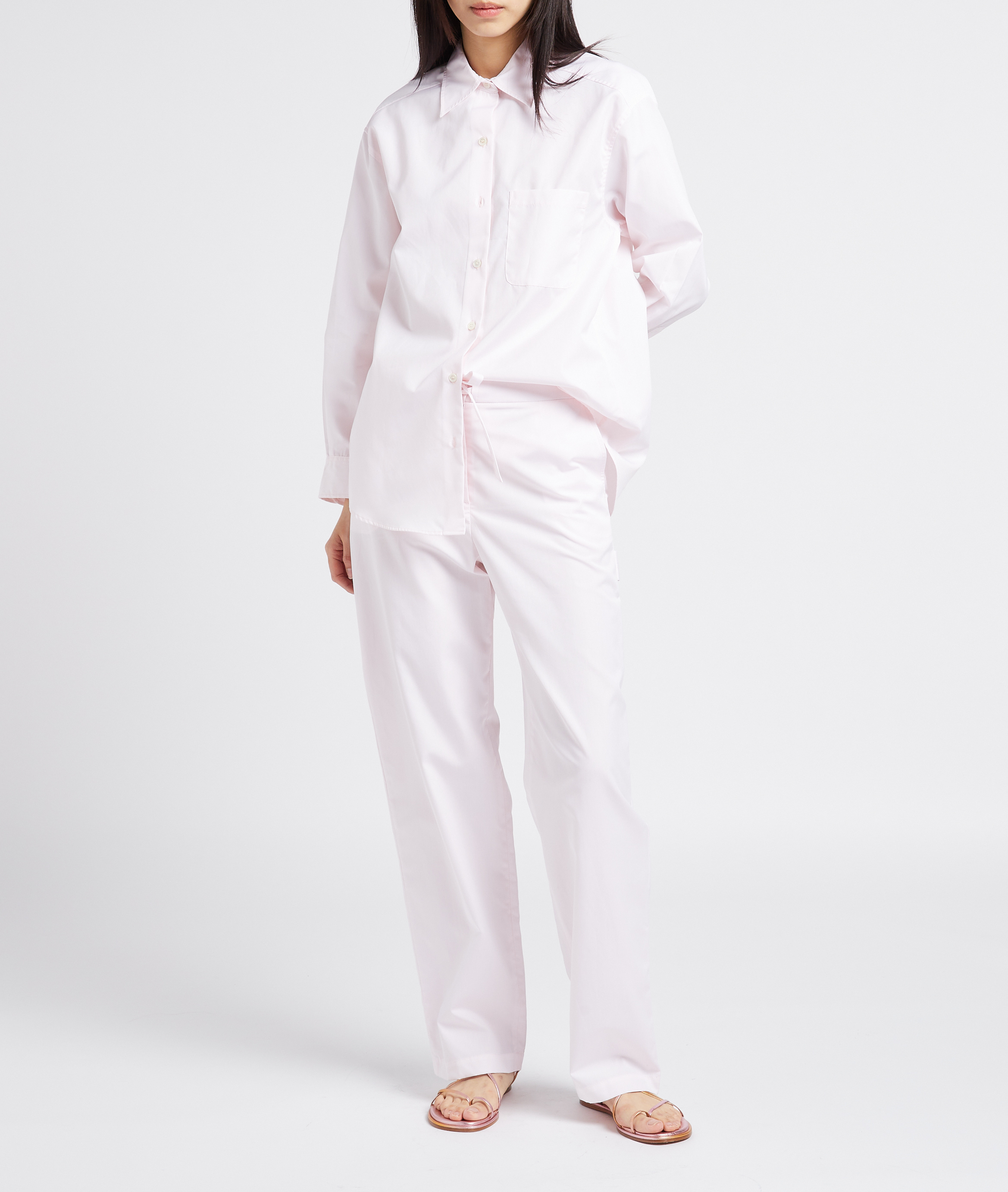Weites Baumwollhemd mit klassischem Kragen PAUL AND JOE Rosa
