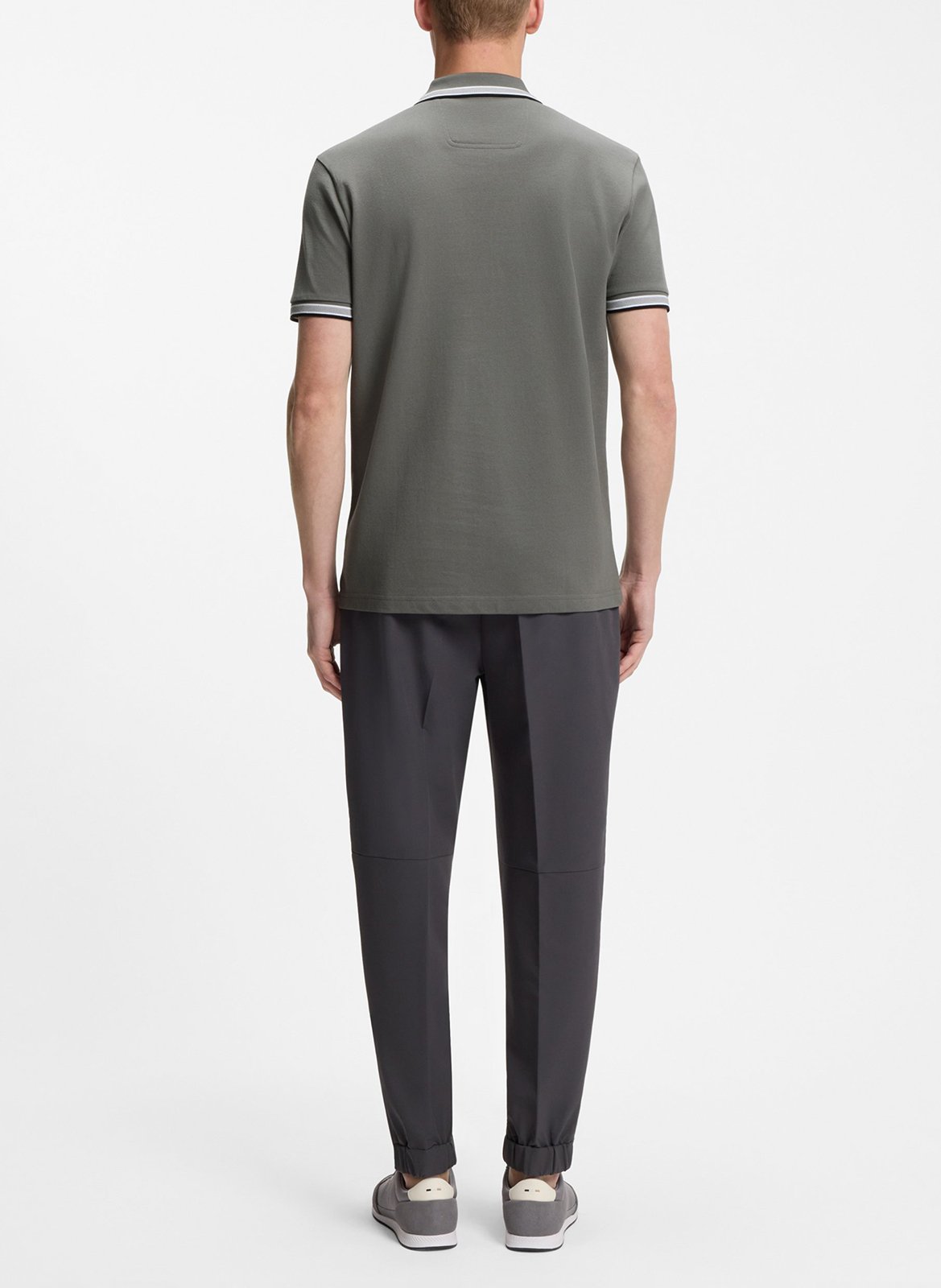 Regular-fit cotton polo shirt | Silver BOSS Men