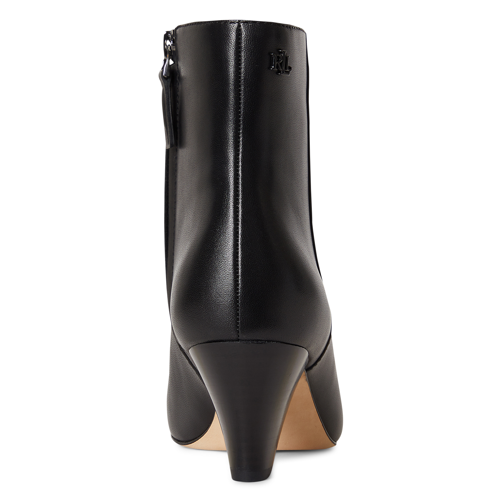 Bottines à talon en cuir LAUREN RALPH LAUREN Noir