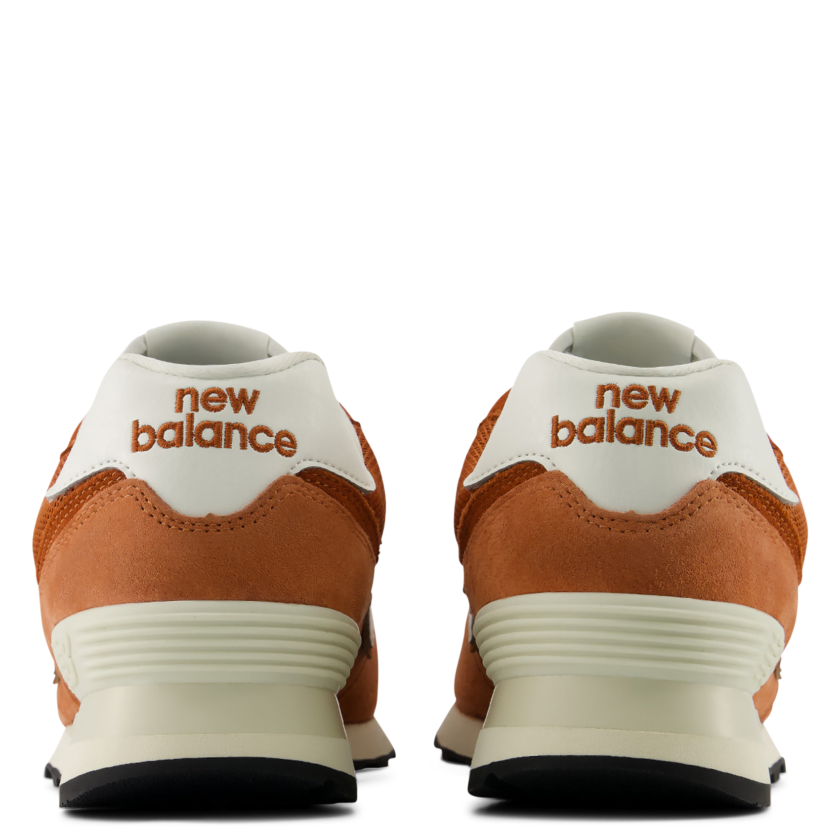 Lage sneakers van leermix NEW BALANCE Oranje