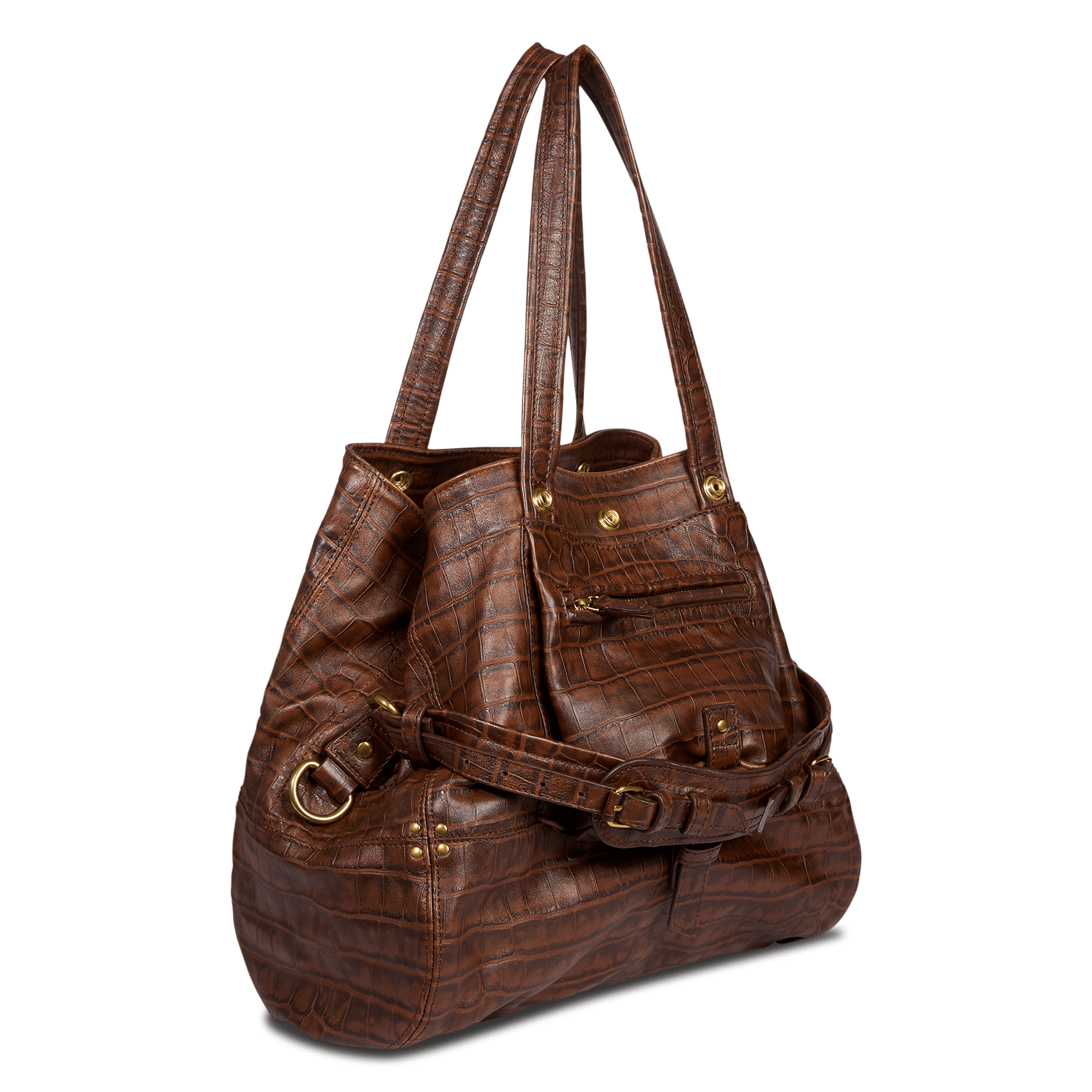 Leather shoulder bag JEROME DREYFUSS Brown