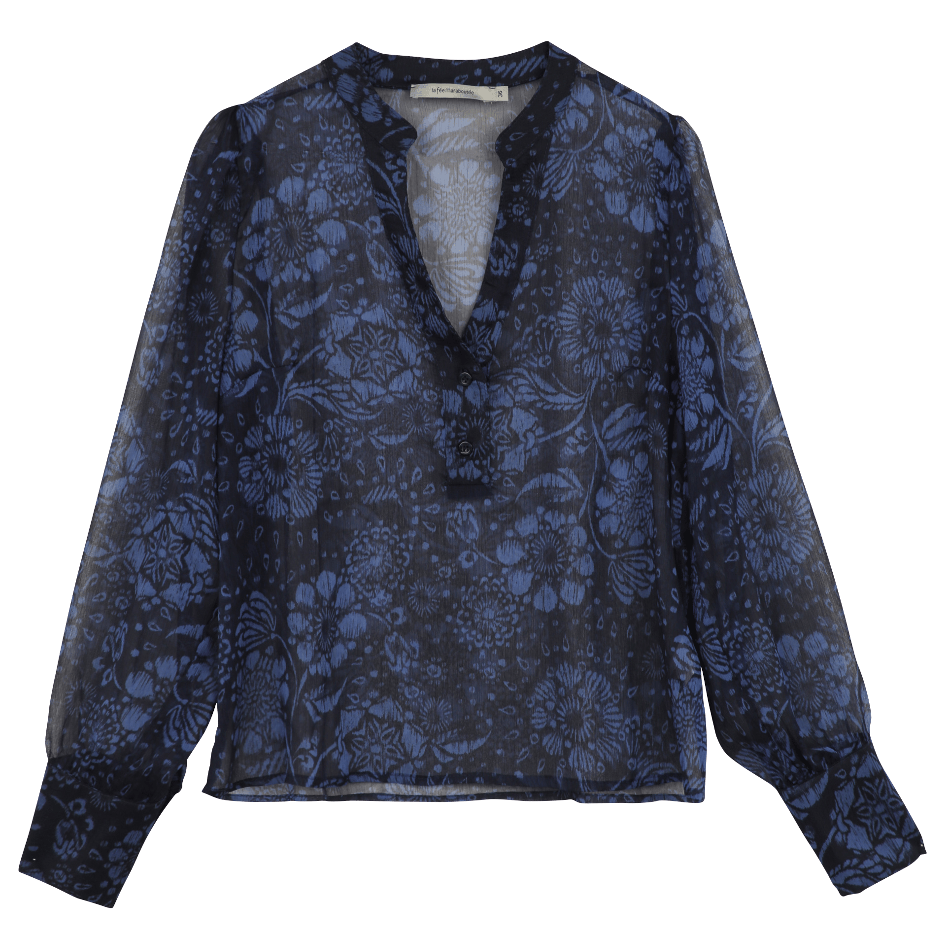 Flowy Floral Top LA FEE MARABOUTEE Blue