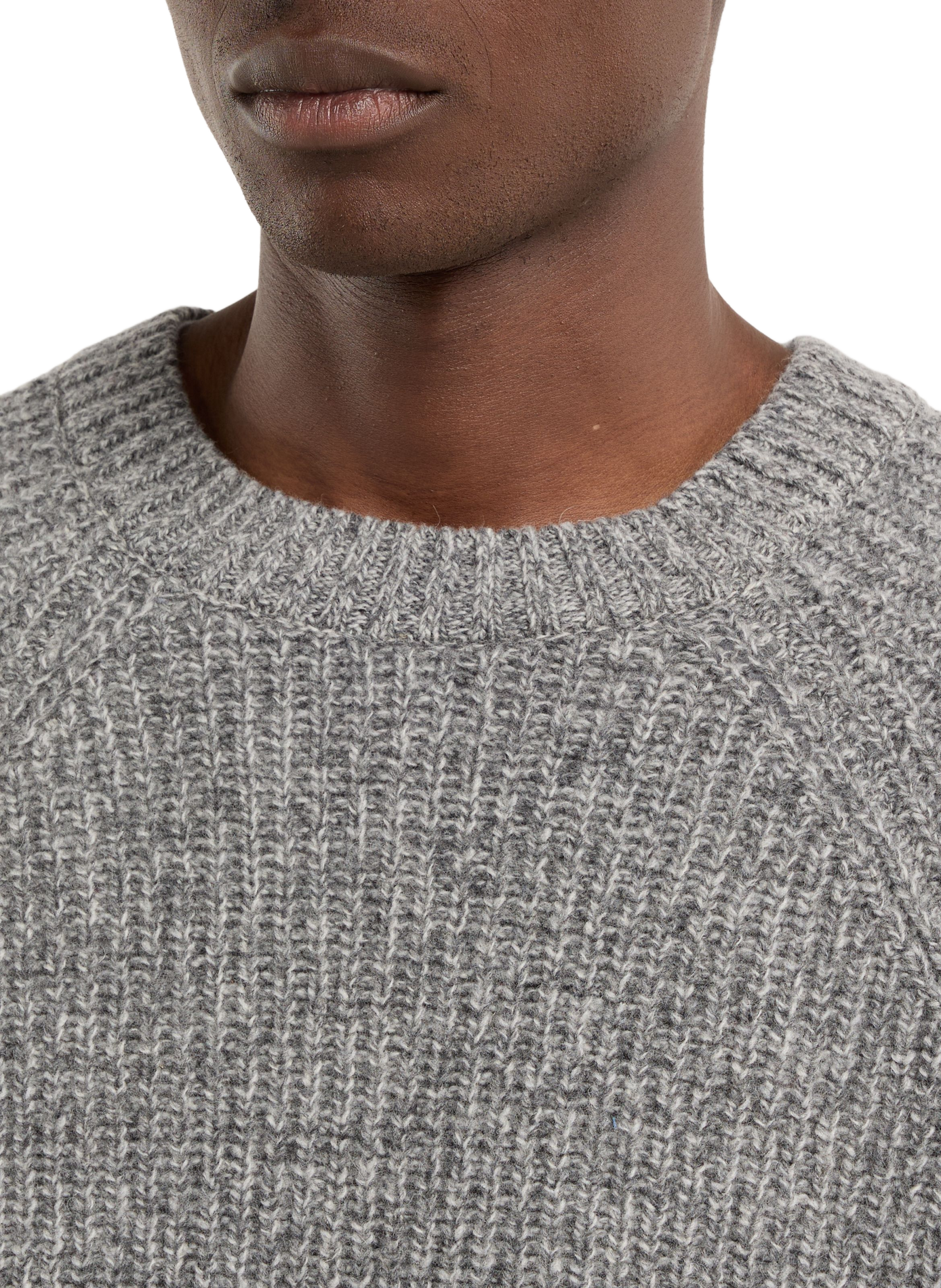 Round neck wool blend boys sweater SAISON 1865 Grey