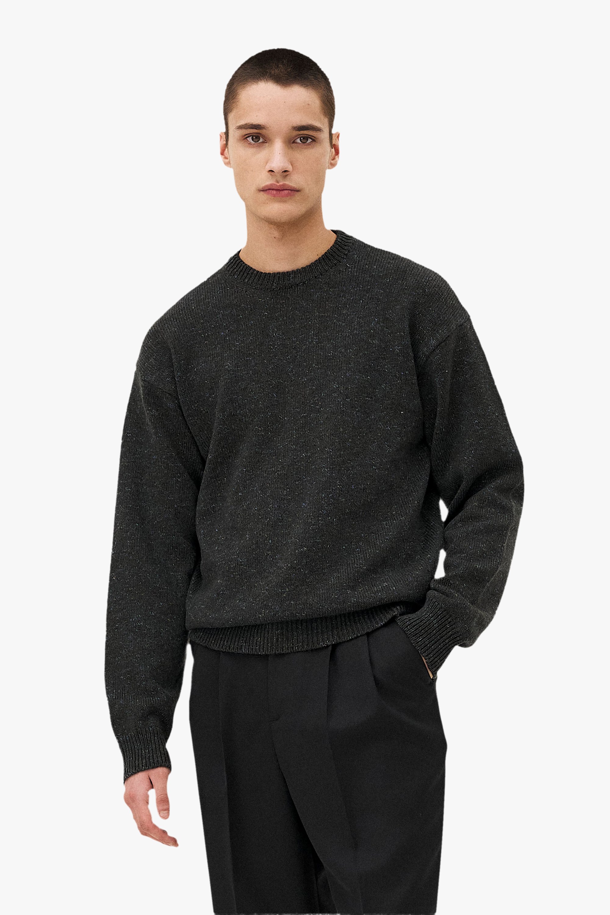 Round neck sweater Malmo Noyoco Green