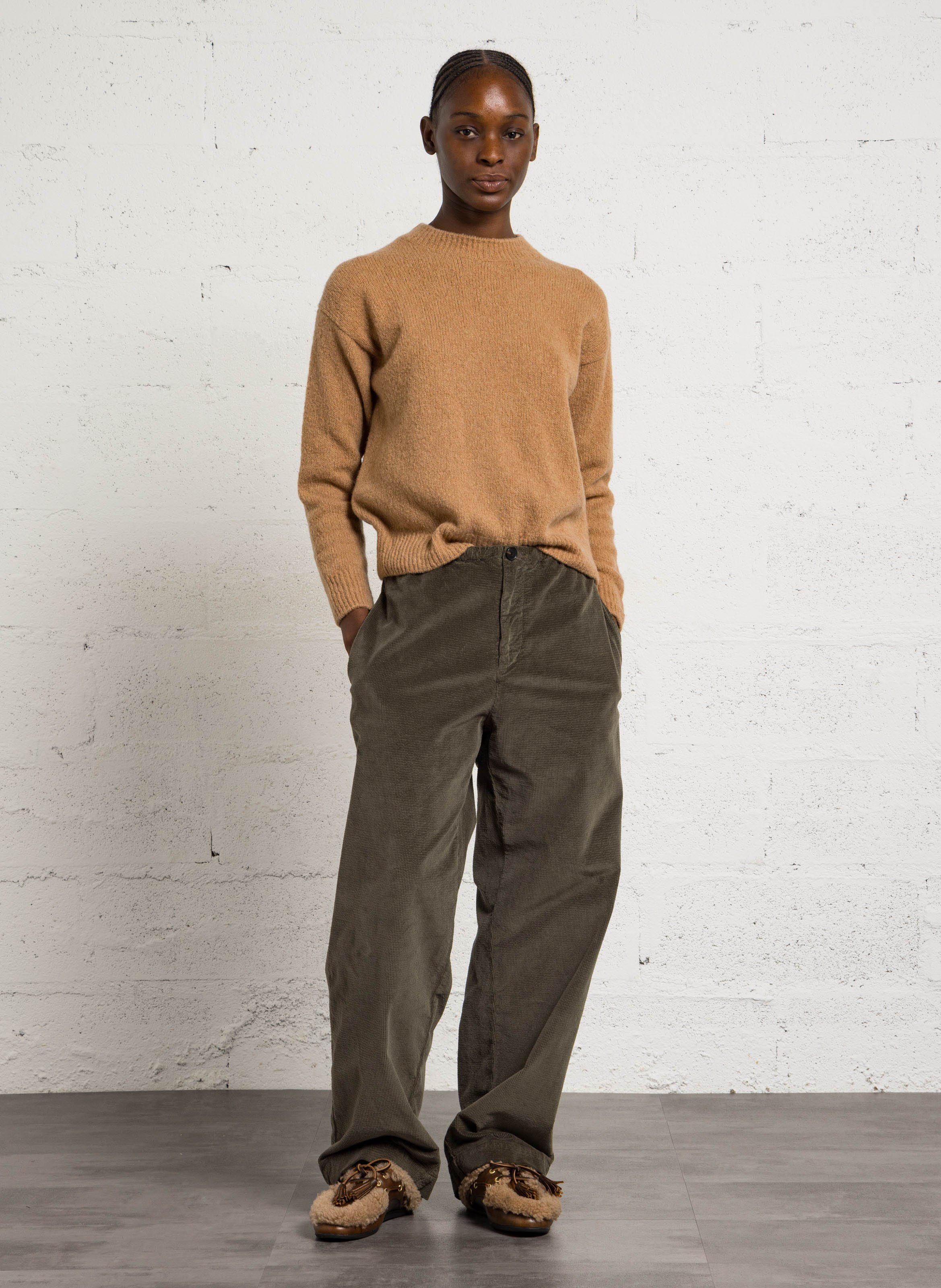 Mules aus Veloursleder TORAL Braun
