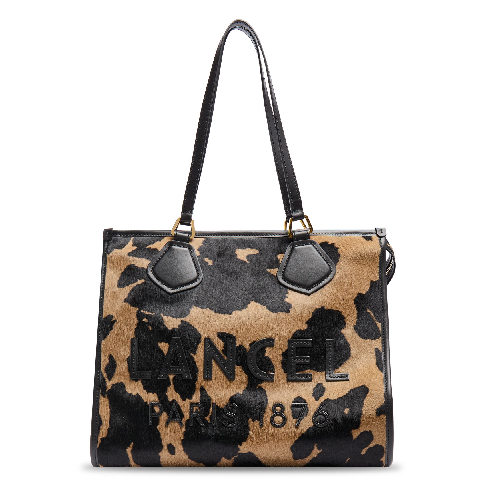 Leather tote bag LANCEL Black