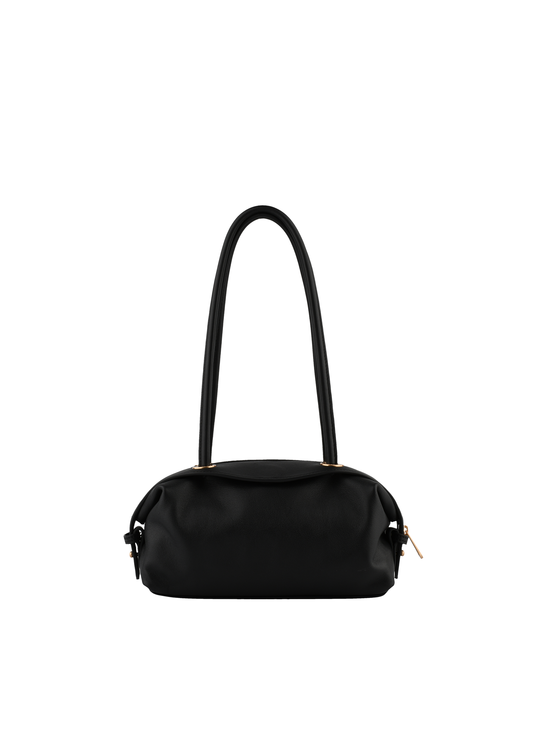 Sac porté épaule en cuir de vachette POURCHET Noir