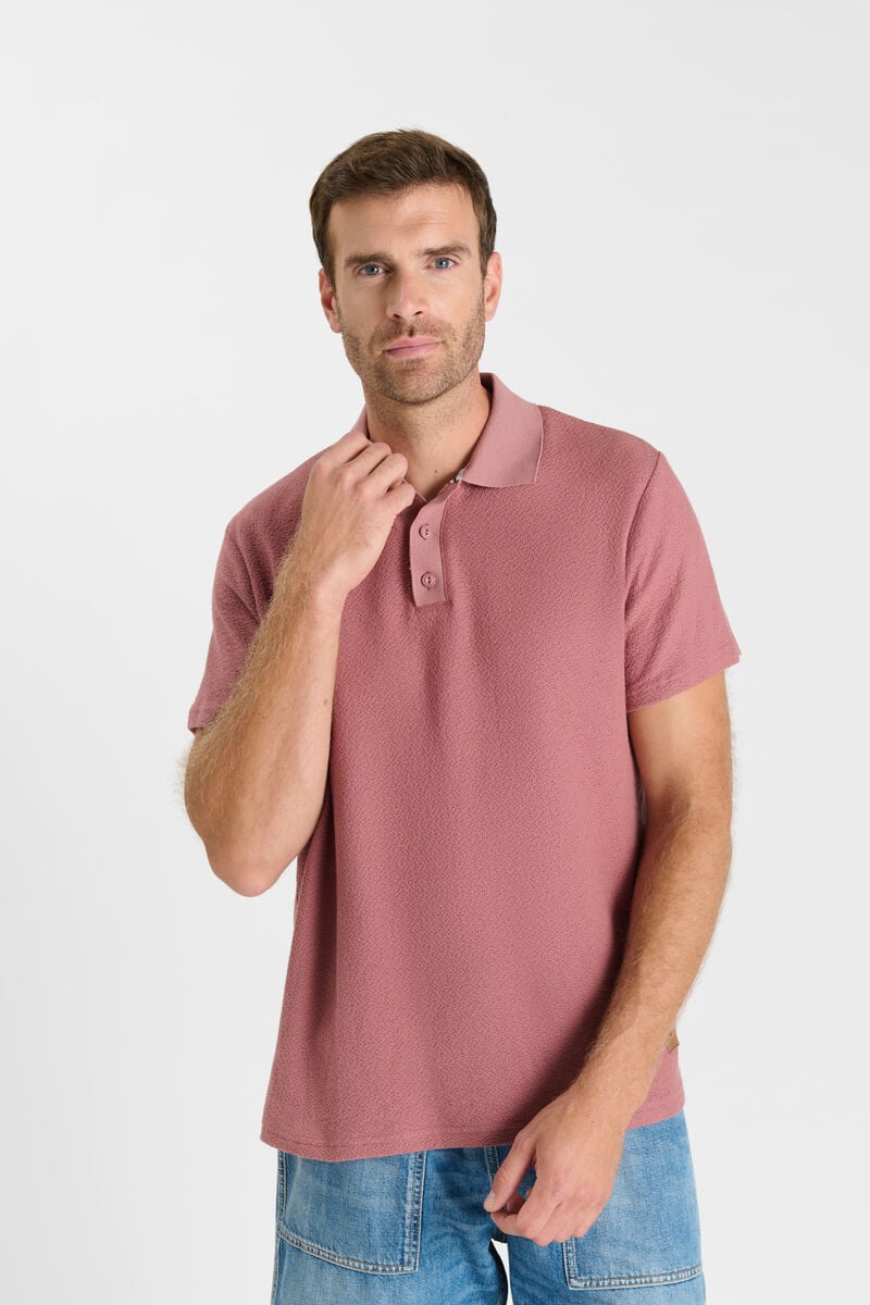 Button-Down Shirt Collar Polo LE TEMPS DES CERISES Pink