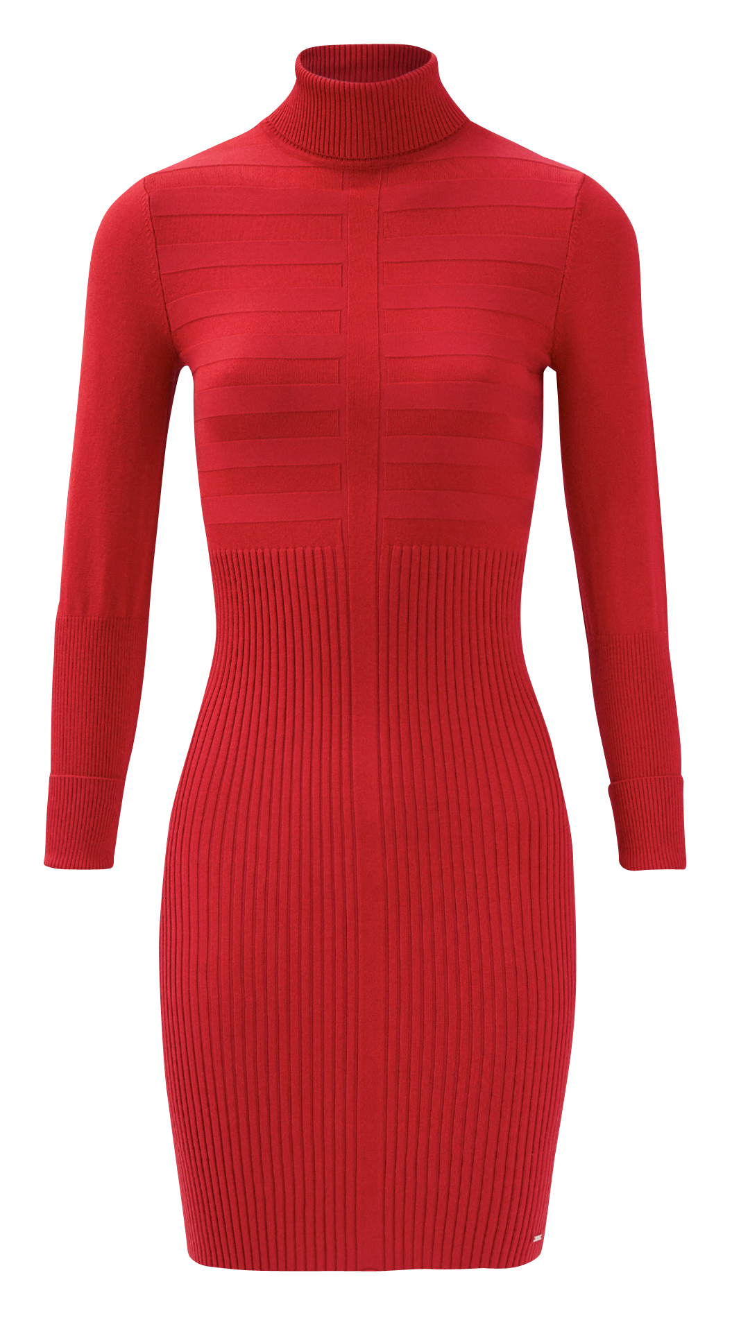 Robe courte col montant en maille MORGAN Rouge