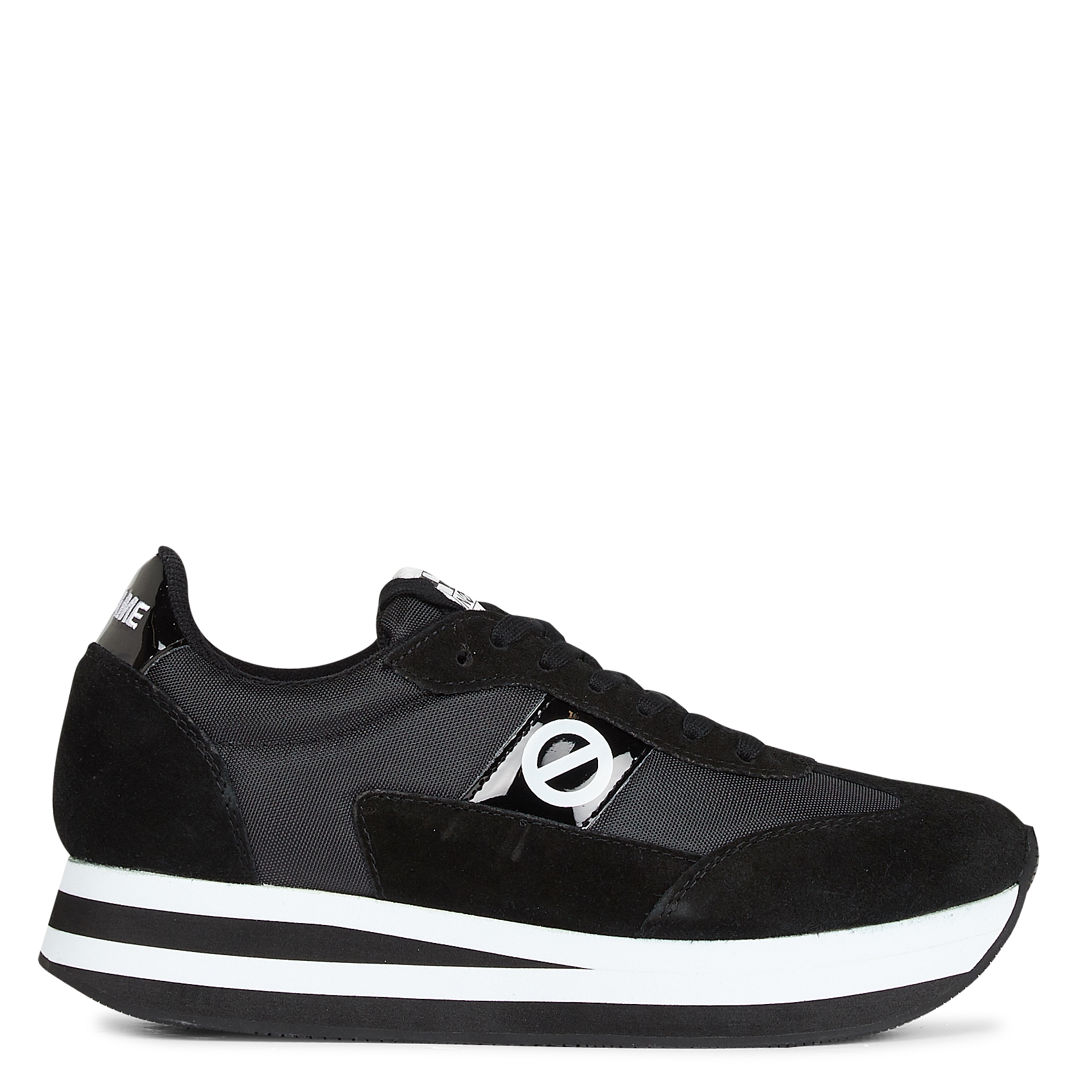 Baskets basses en cuir mélangé NO NAME Noir